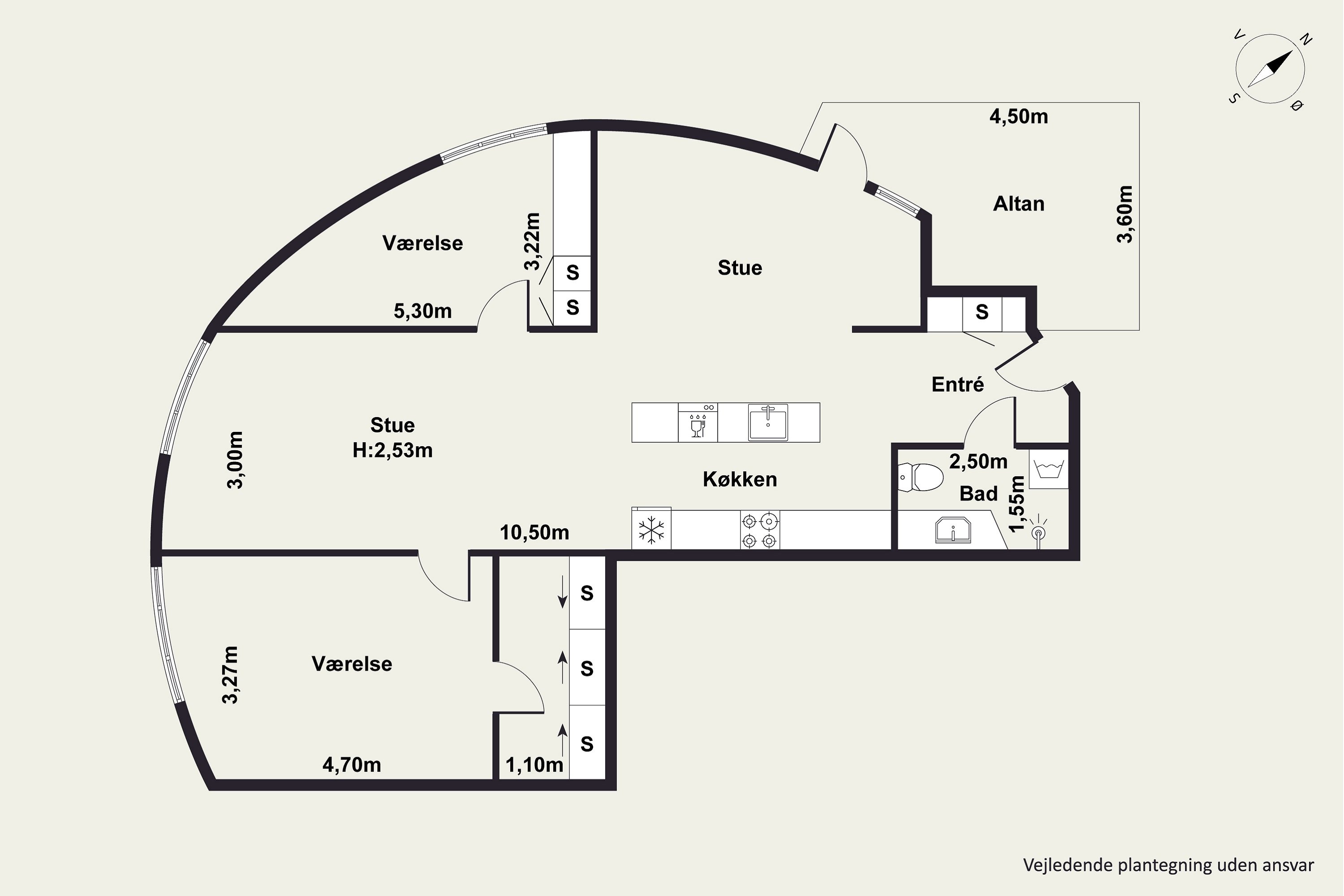 Plantegninger billede af Lindholm Brygge 30, 12. 4., 9400 Nørresundby
