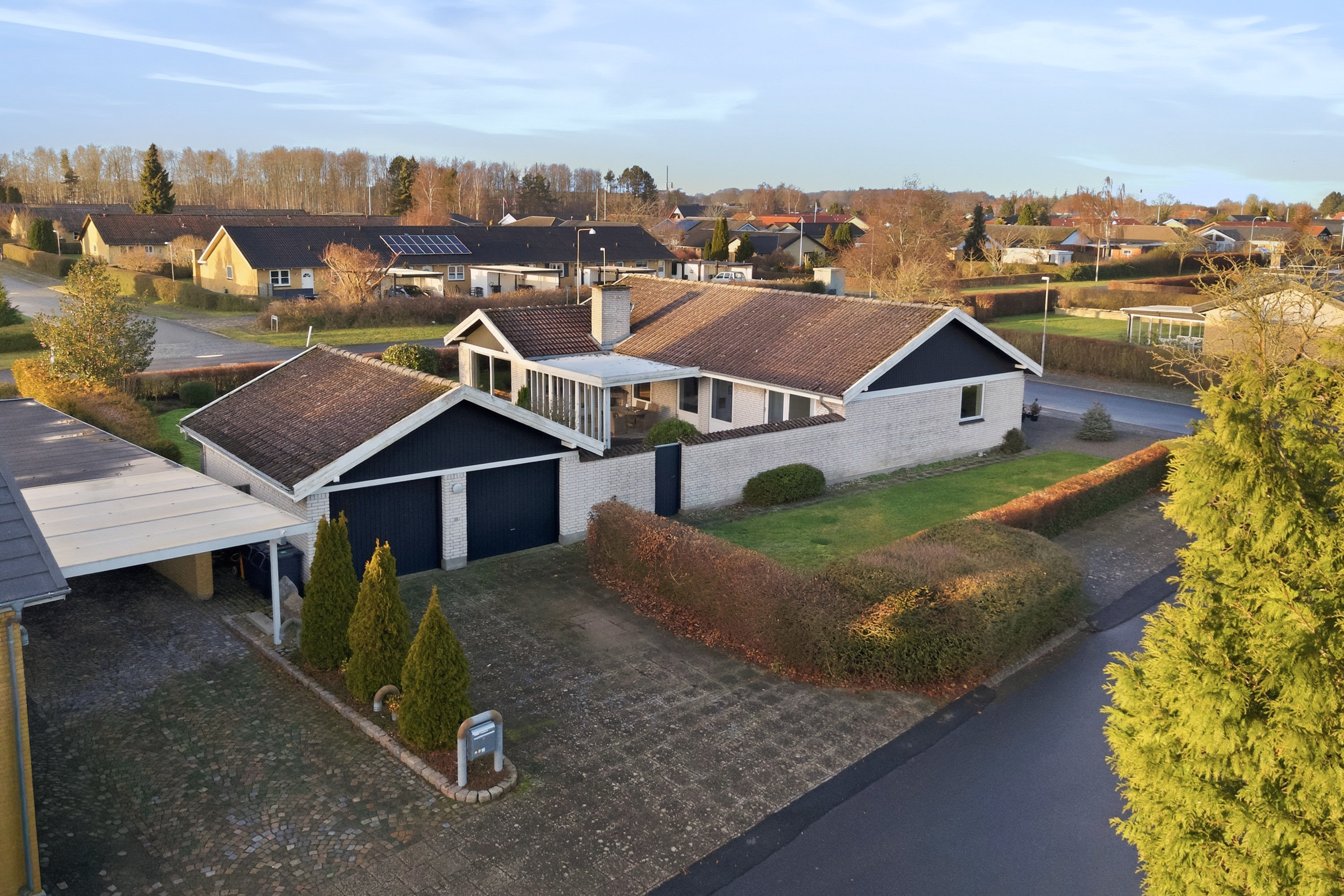 Fremhævet luftfoto billede i fuldskærmstilstand. Billede af Rugvangen 1, Otterup, 5450 Otterup