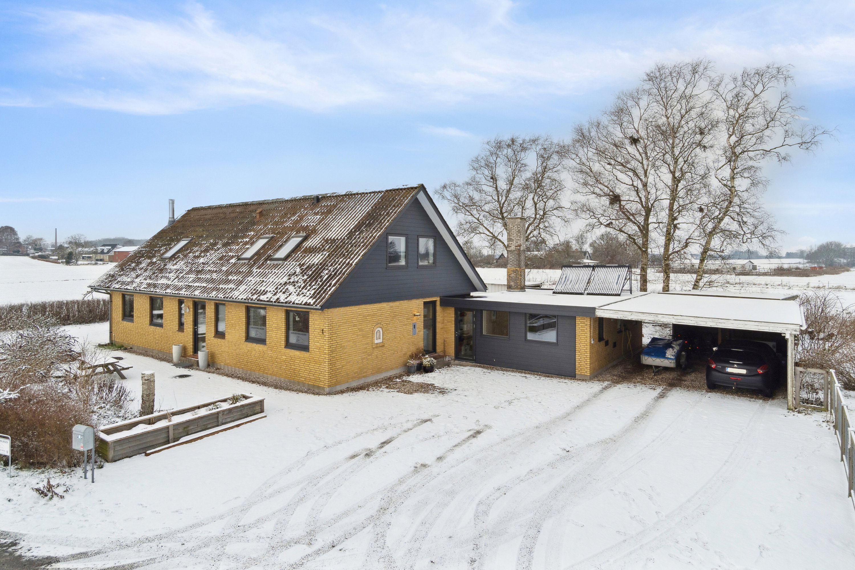 Fremhævet luftfoto billede i fuldskærmstilstand. Billede af Kildeagervej 1, Skuderløse, 4690 Haslev