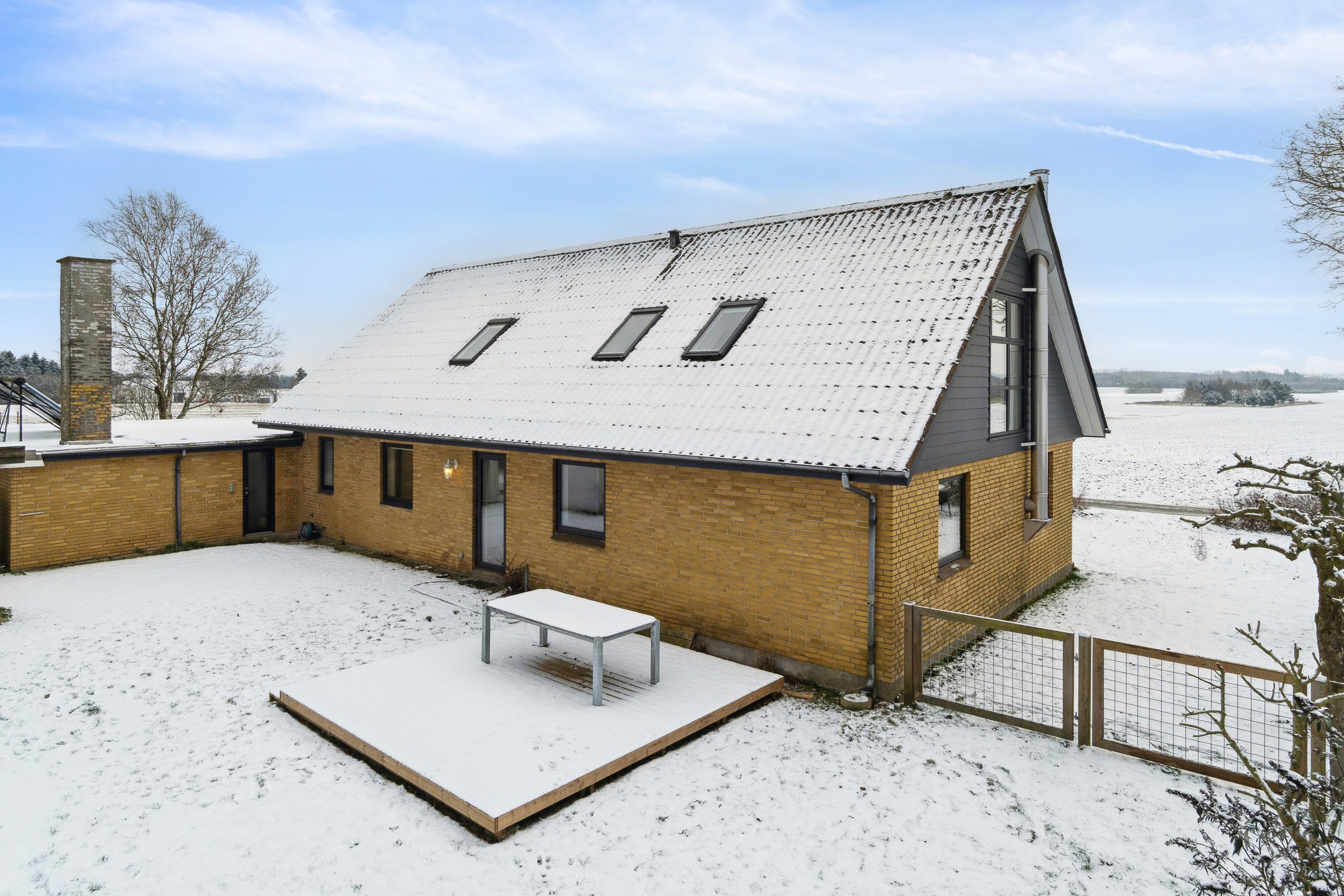 Fremhævet luftfoto billede i fuldskærmstilstand. Billede af Kildeagervej 1, Skuderløse, 4690 Haslev