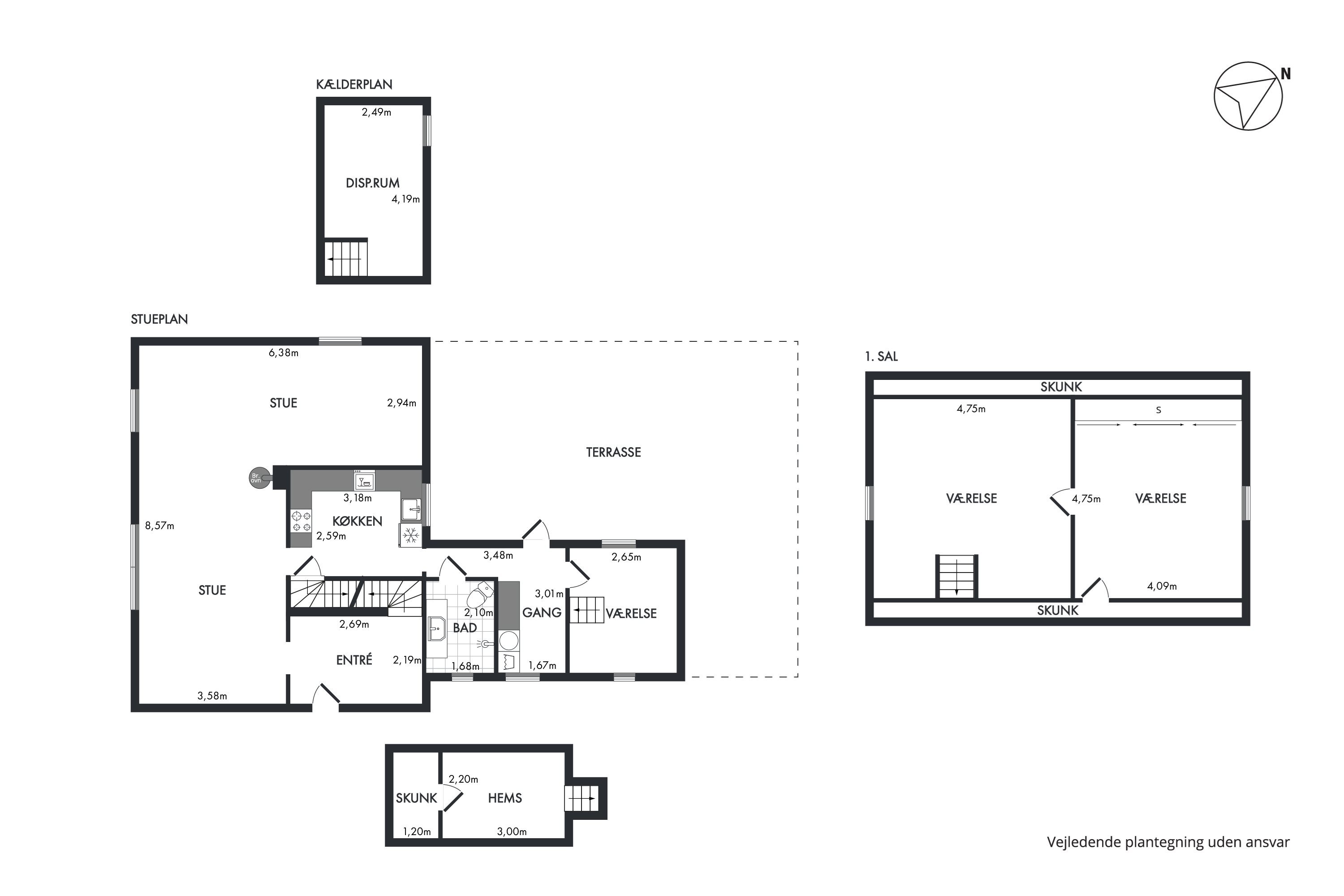 Plantegninger billede af Østergade 65, 8963 Auning