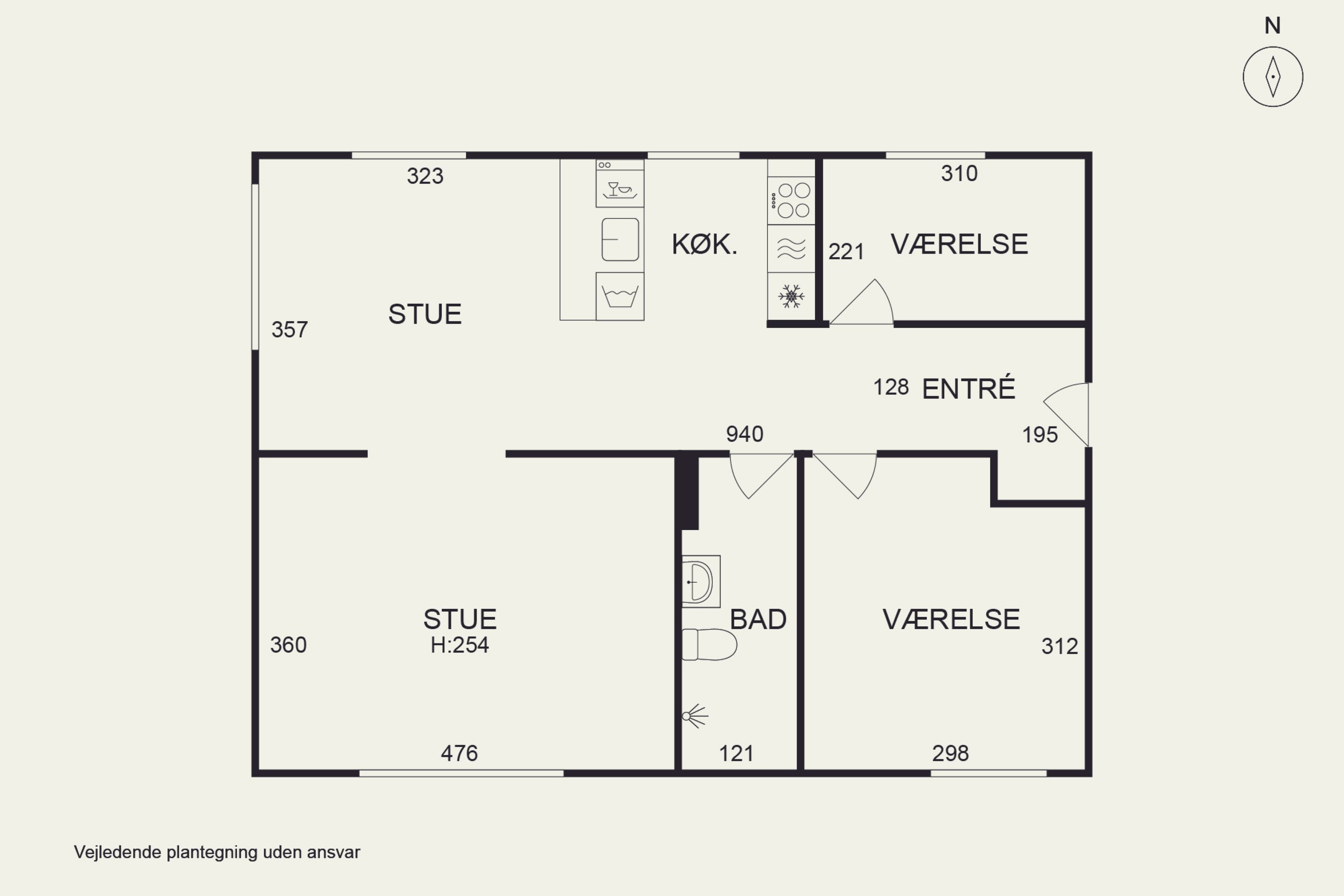 Plantegninger billede af Emdrupvej 155, 2. tv., 2400 København NV