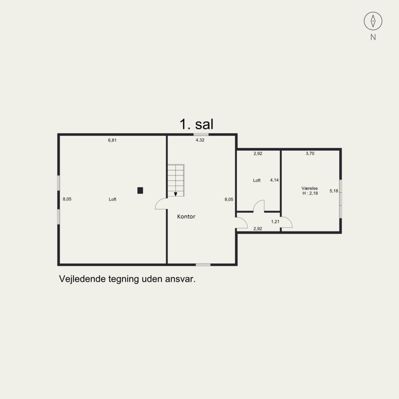 Plantegninger billede af Blichersvej 25, Over Randlev, 8300 Odder