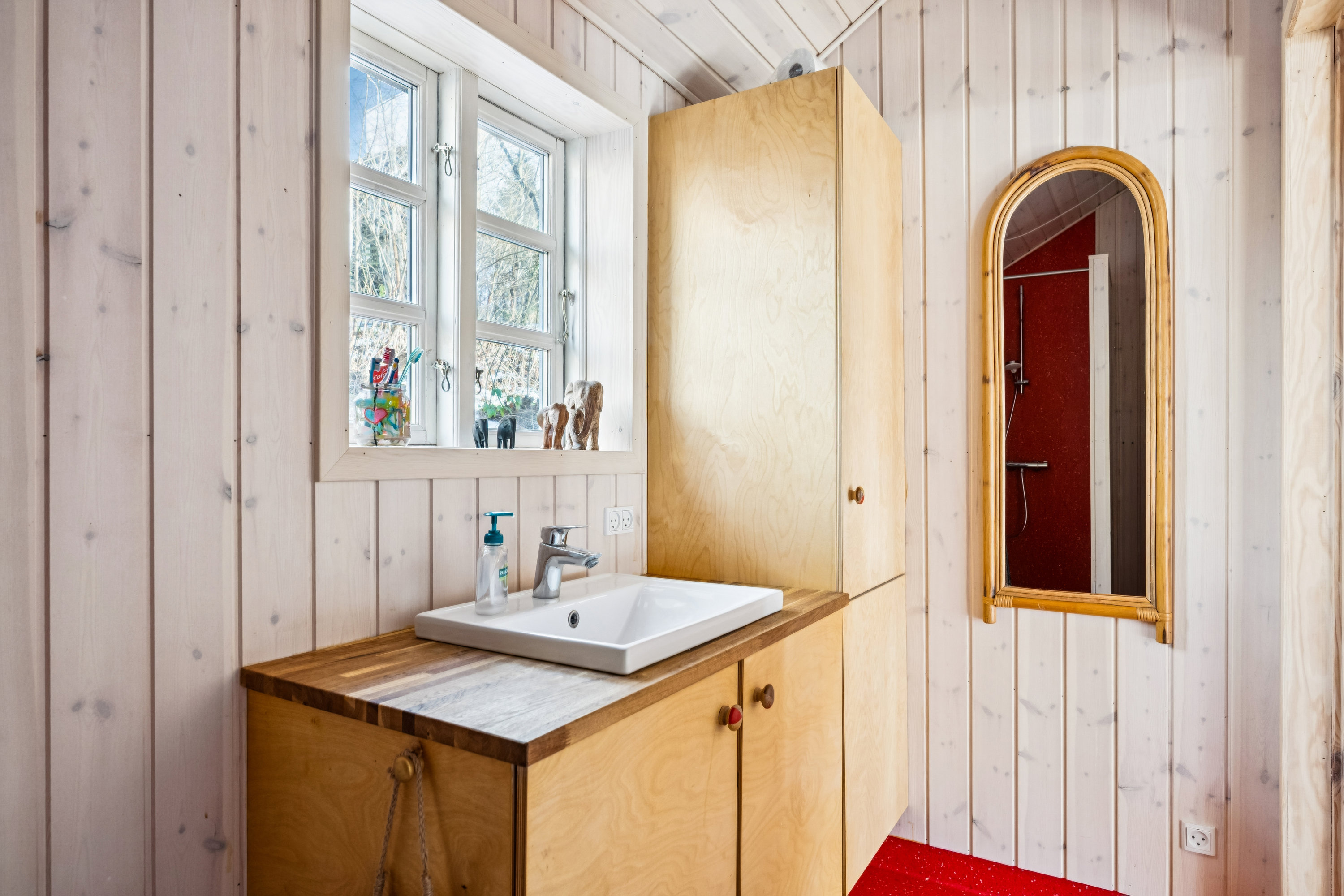 Fremhævet badeværelse billede i fuldskærmstilstand. Billede af Fuglsøvig 37, Begtrup, 8420 Knebel