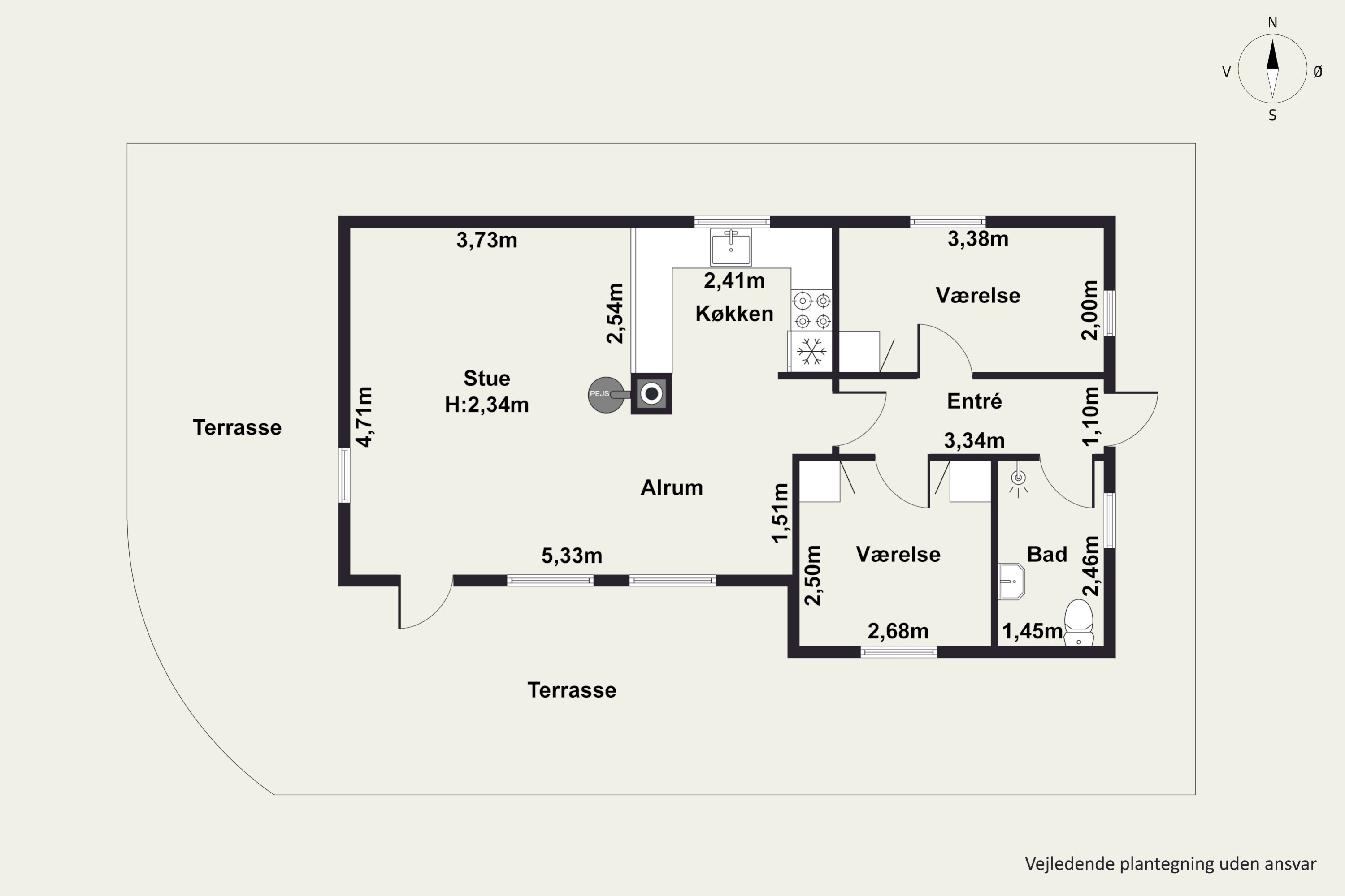 Plantegninger billede af Silkehalevej 3, Skelhøje Plantage, 8400 Ebeltoft
