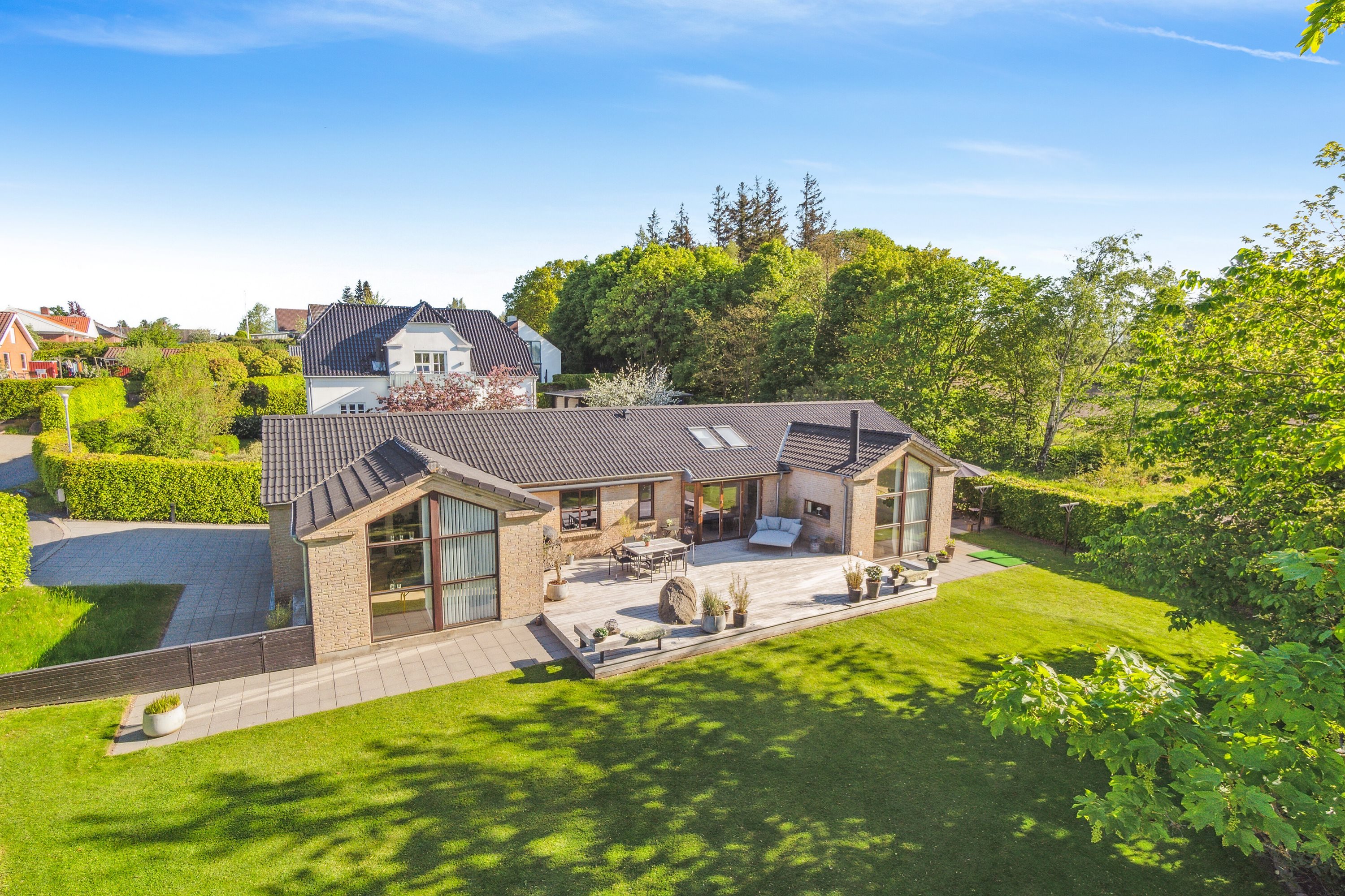 Fremhævet luftfoto billede i fuldskærmstilstand. Billede af Skåde Søpark 17, Skåde, 8270 Højbjerg