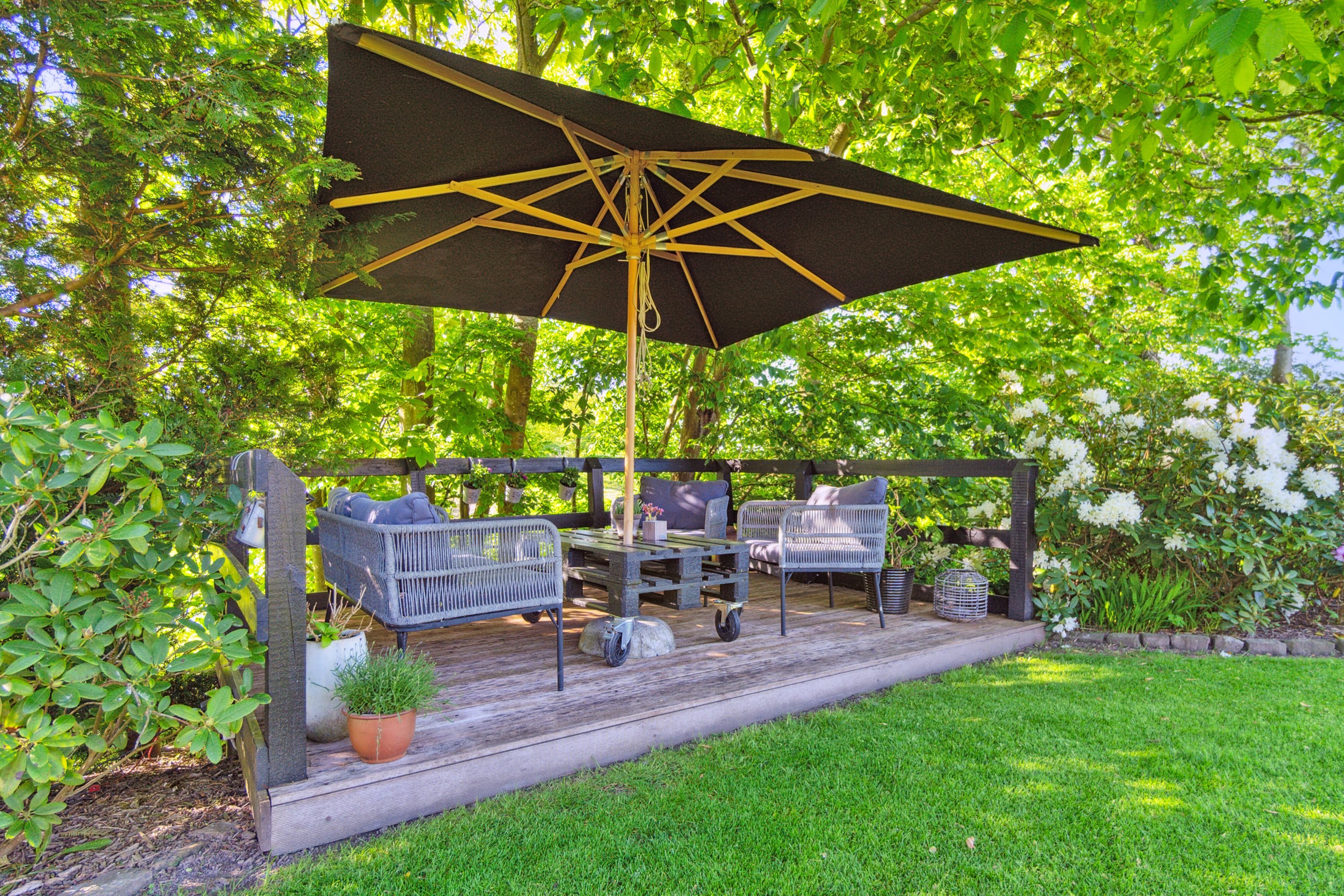 Fremhævet overdækket terrasse billede i fuldskærmstilstand. Billede af Skåde Søpark 17, Skåde, 8270 Højbjerg