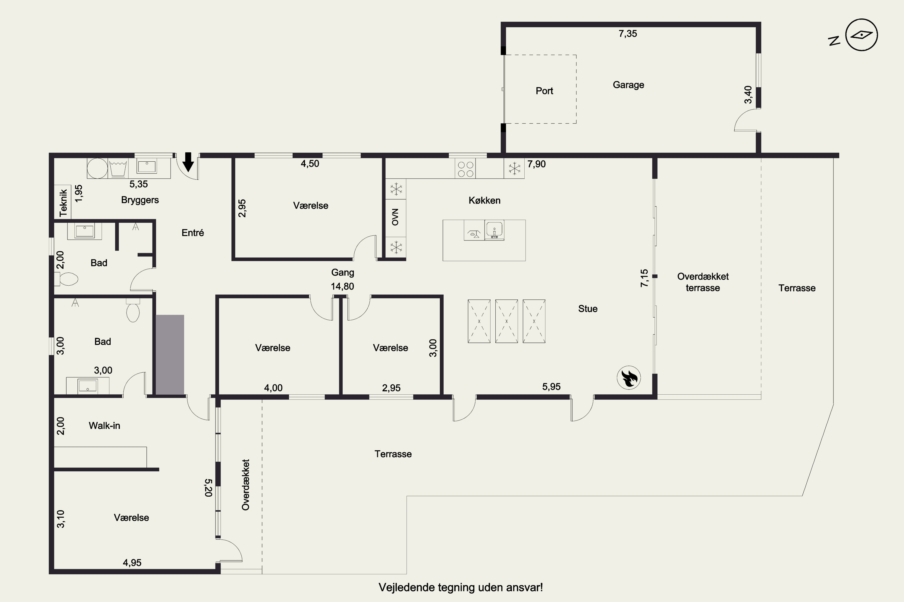 Plantegninger billede af Kajakvej 40, 4040 Jyllinge