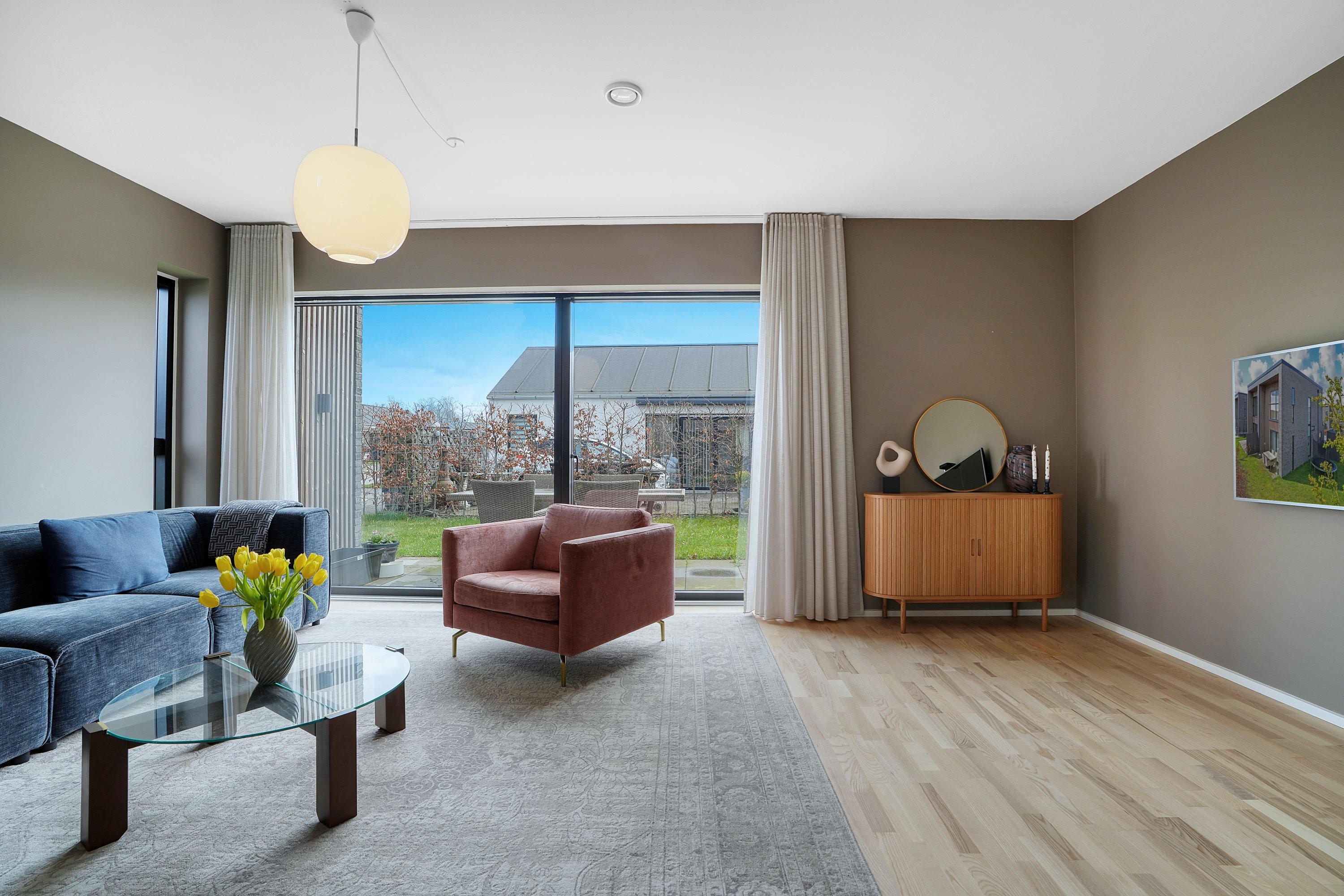 Fremhævet stue billede i fuldskærmstilstand. Billede af Syrenhaven 60, Havdrup, 4622 Havdrup