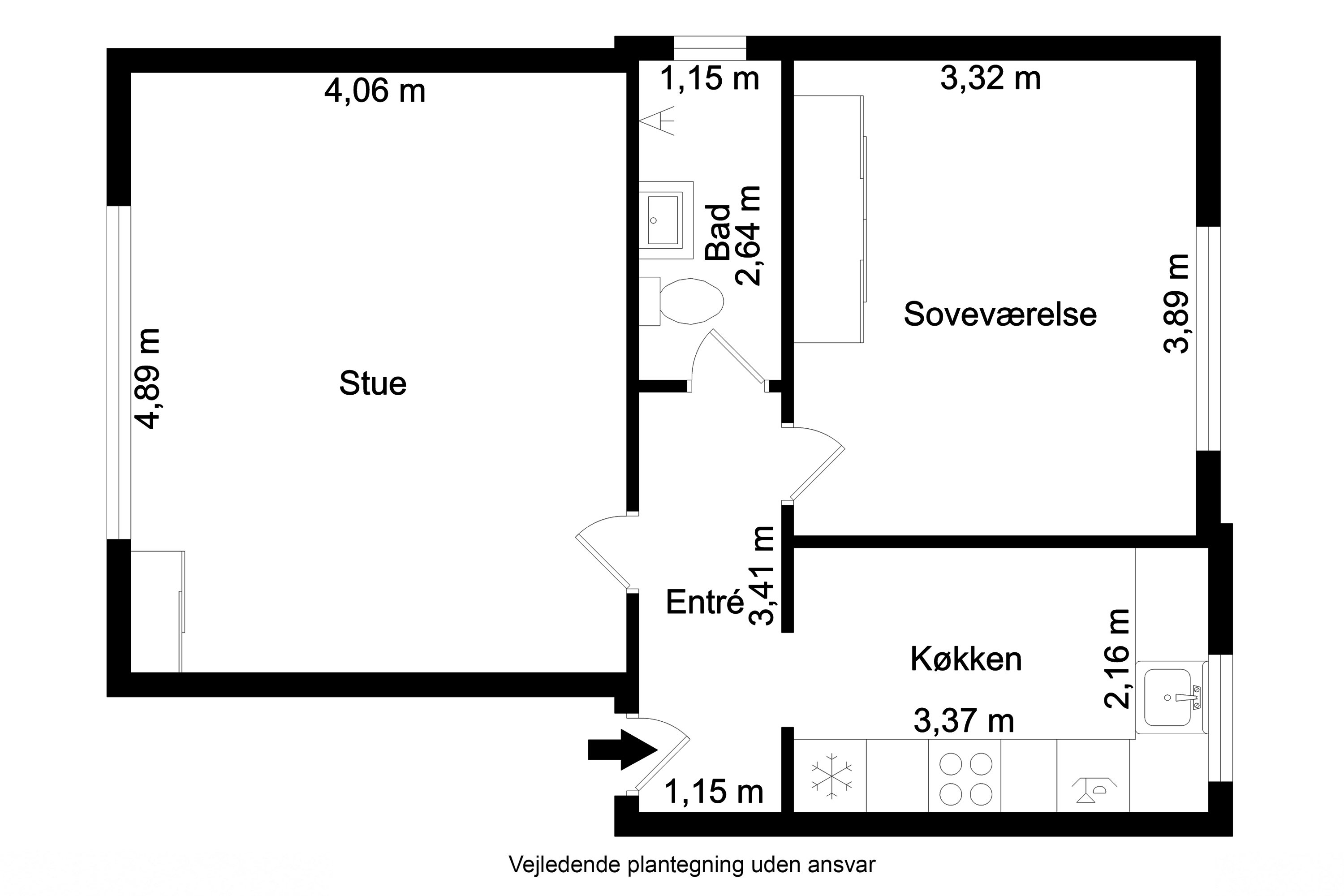 Plantegninger billede af Aarestrupsvej 29, st.. tv., 5230 Odense M