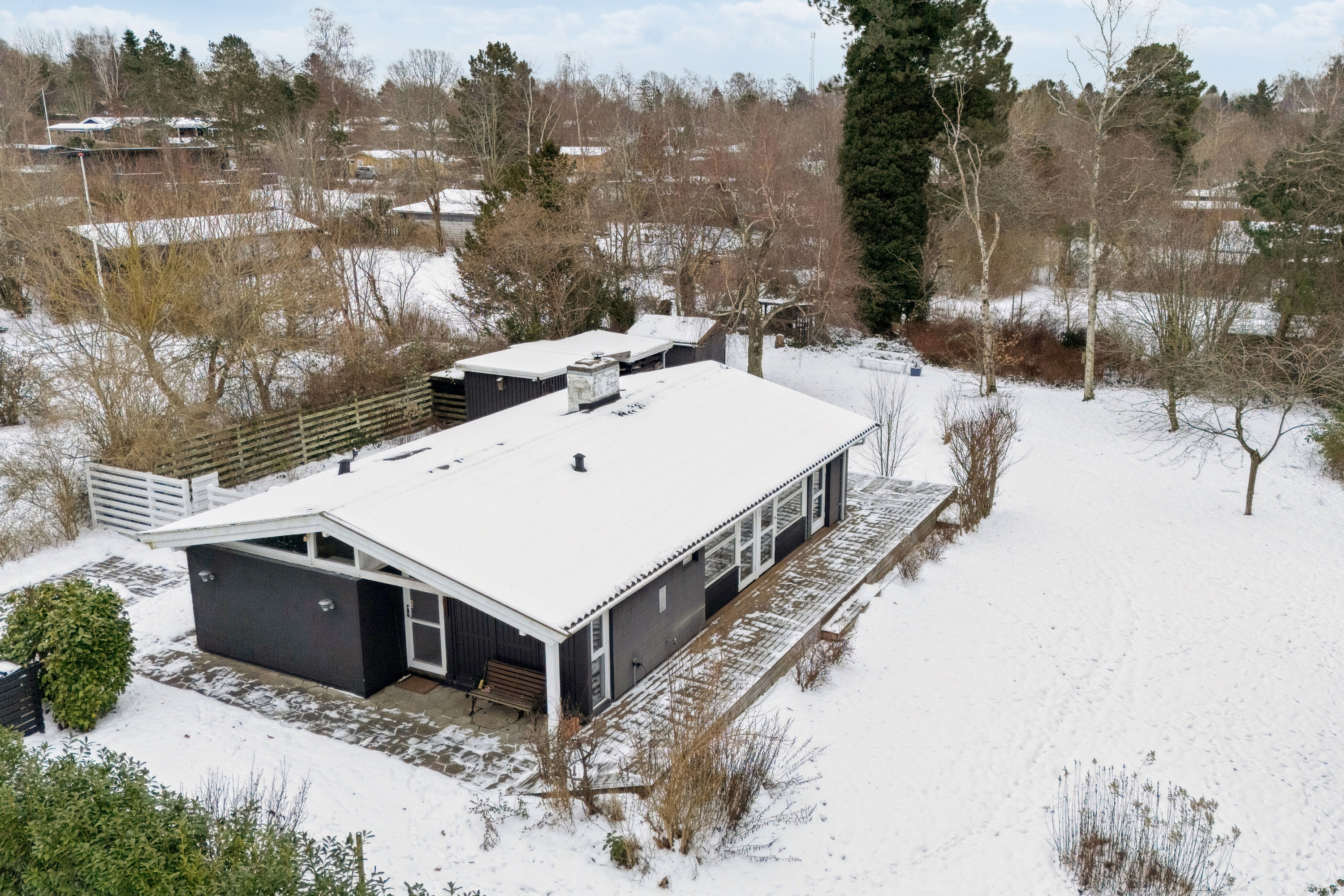 Fremhævet luftfoto billede i fuldskærmstilstand. Billede af Kildegårdsvej 29, Evetofte, 3370 Melby