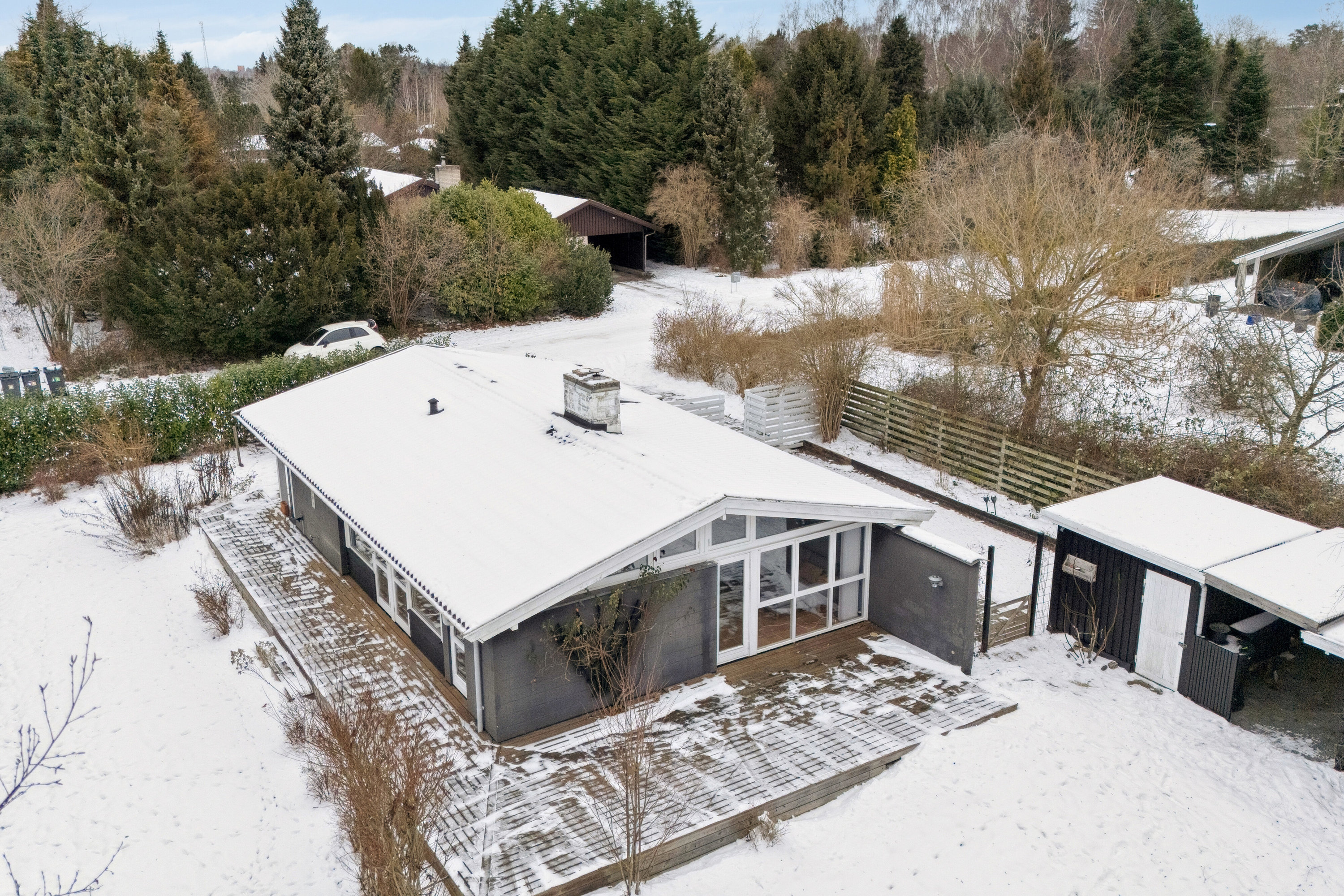 Fremhævet luftfoto billede i fuldskærmstilstand. Billede af Kildegårdsvej 29, Evetofte, 3370 Melby