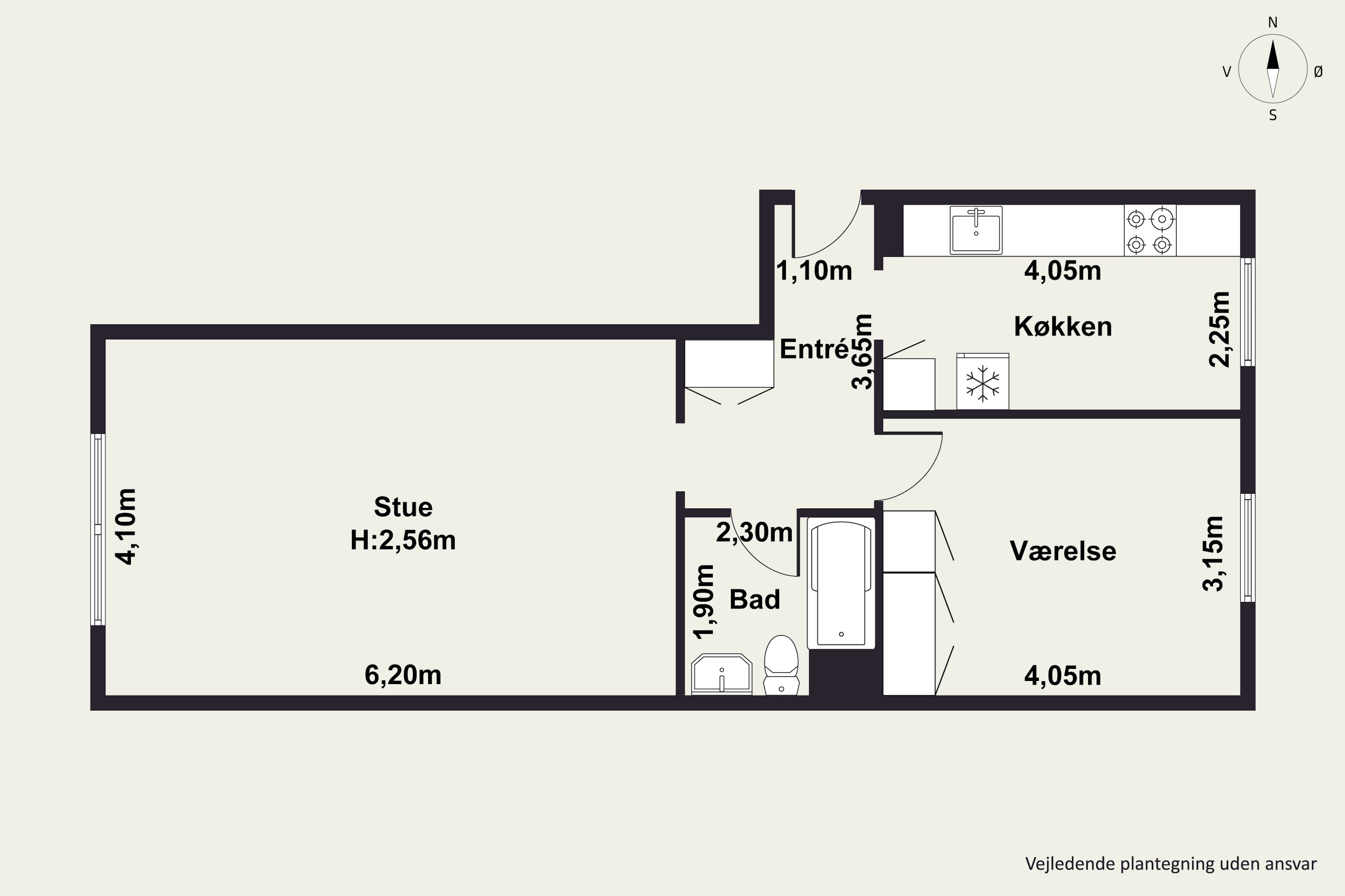 Plantegninger billede af Skelvangsvej 123, 1. tv., 8920 Randers NV