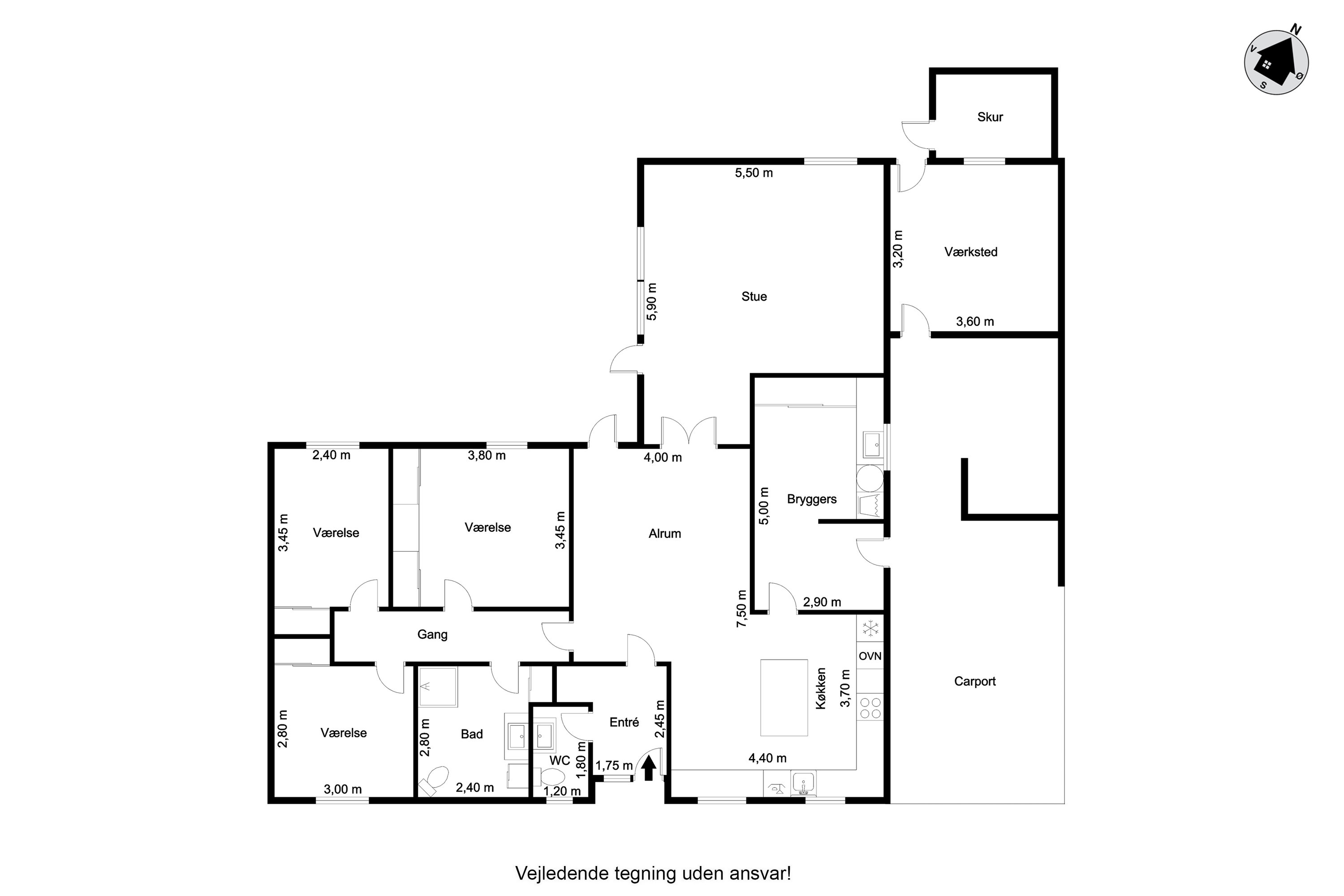 Plantegninger billede af Grønningen 26, Troldhede, 6920 Videbæk