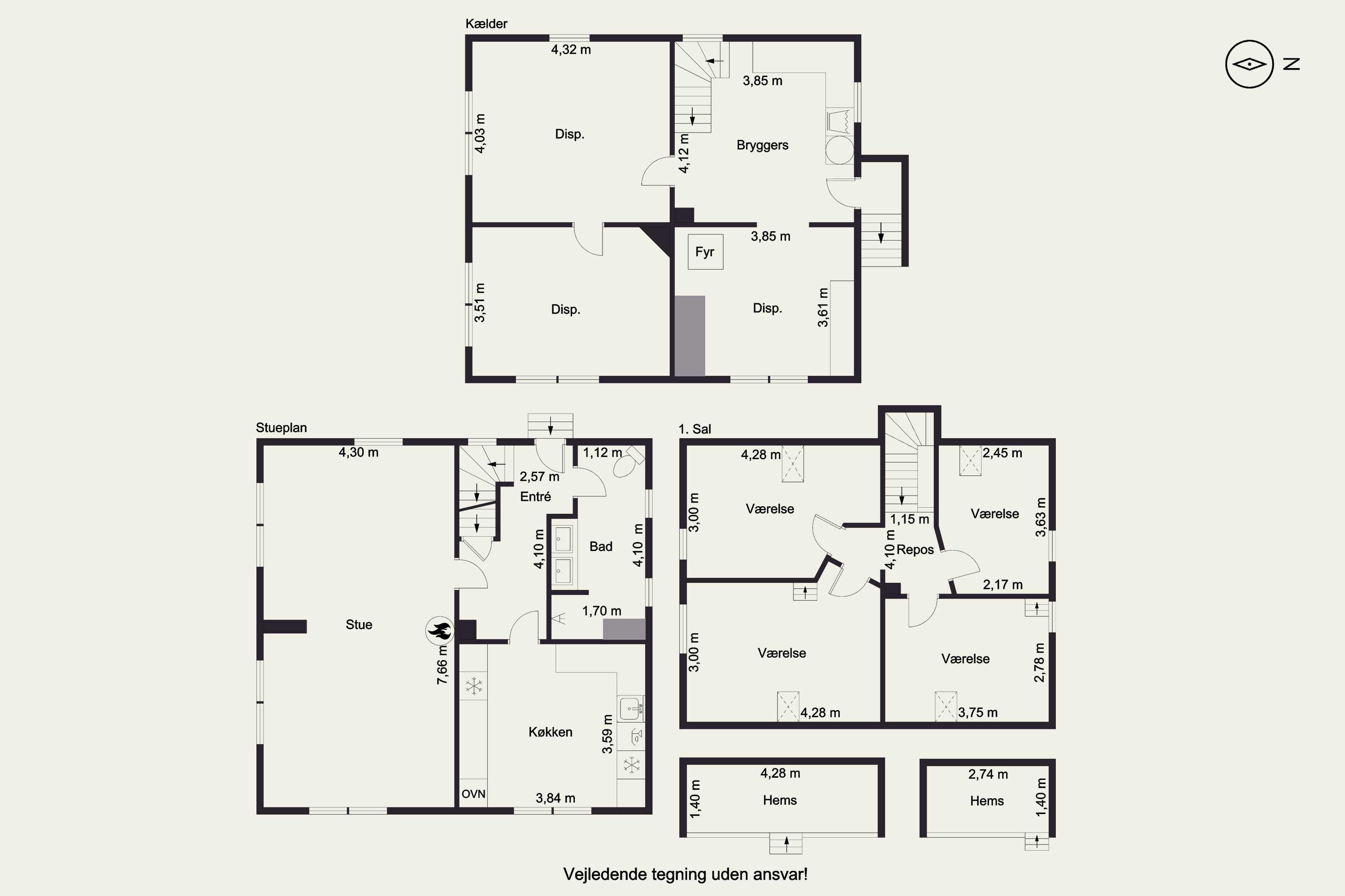 Plantegninger billede af Vesterheden 3, 9760 Vrå