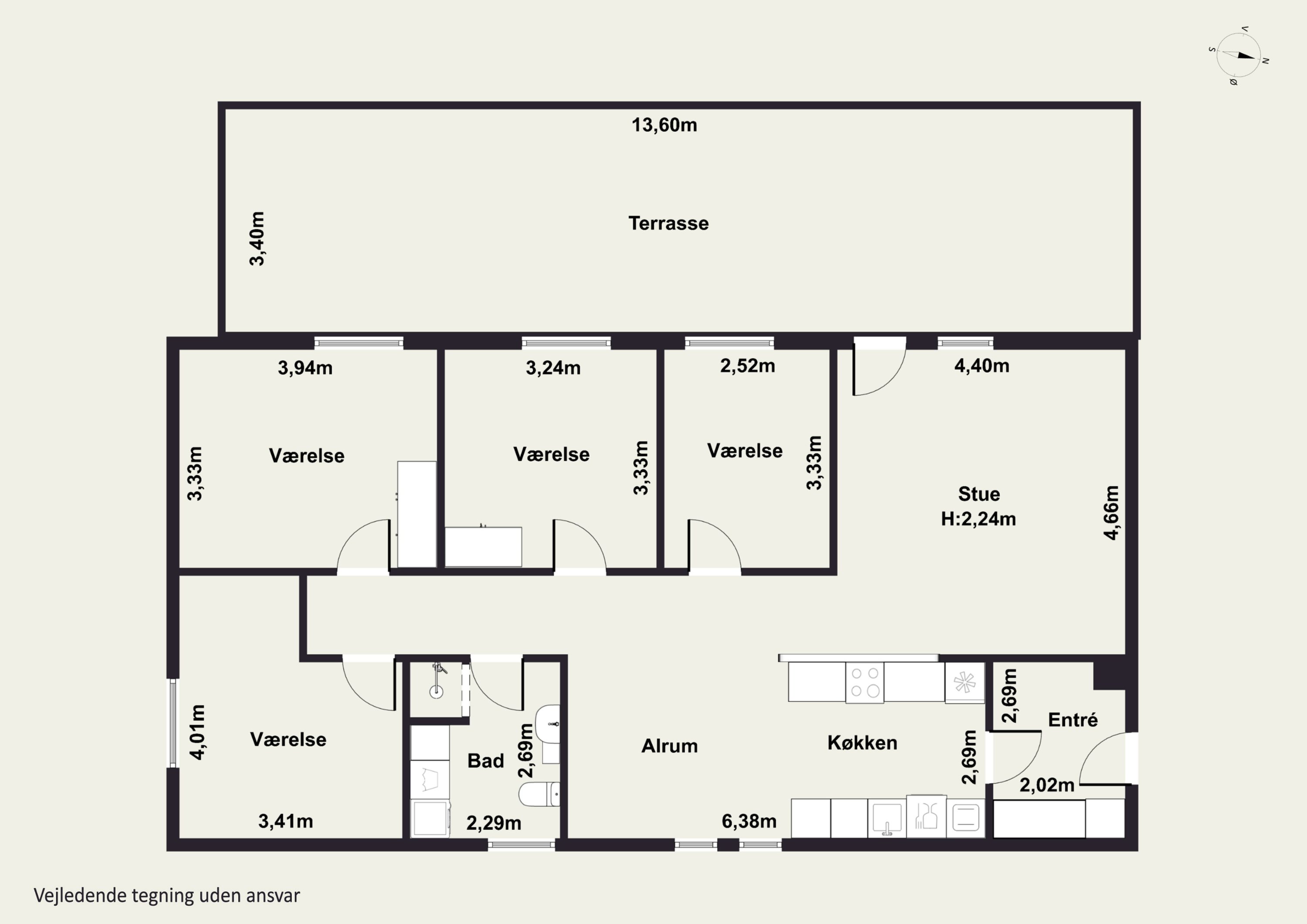 Plantegninger billede af Gl Hirtshalsvej 18B, Vidstrup, 9800 Hjørring