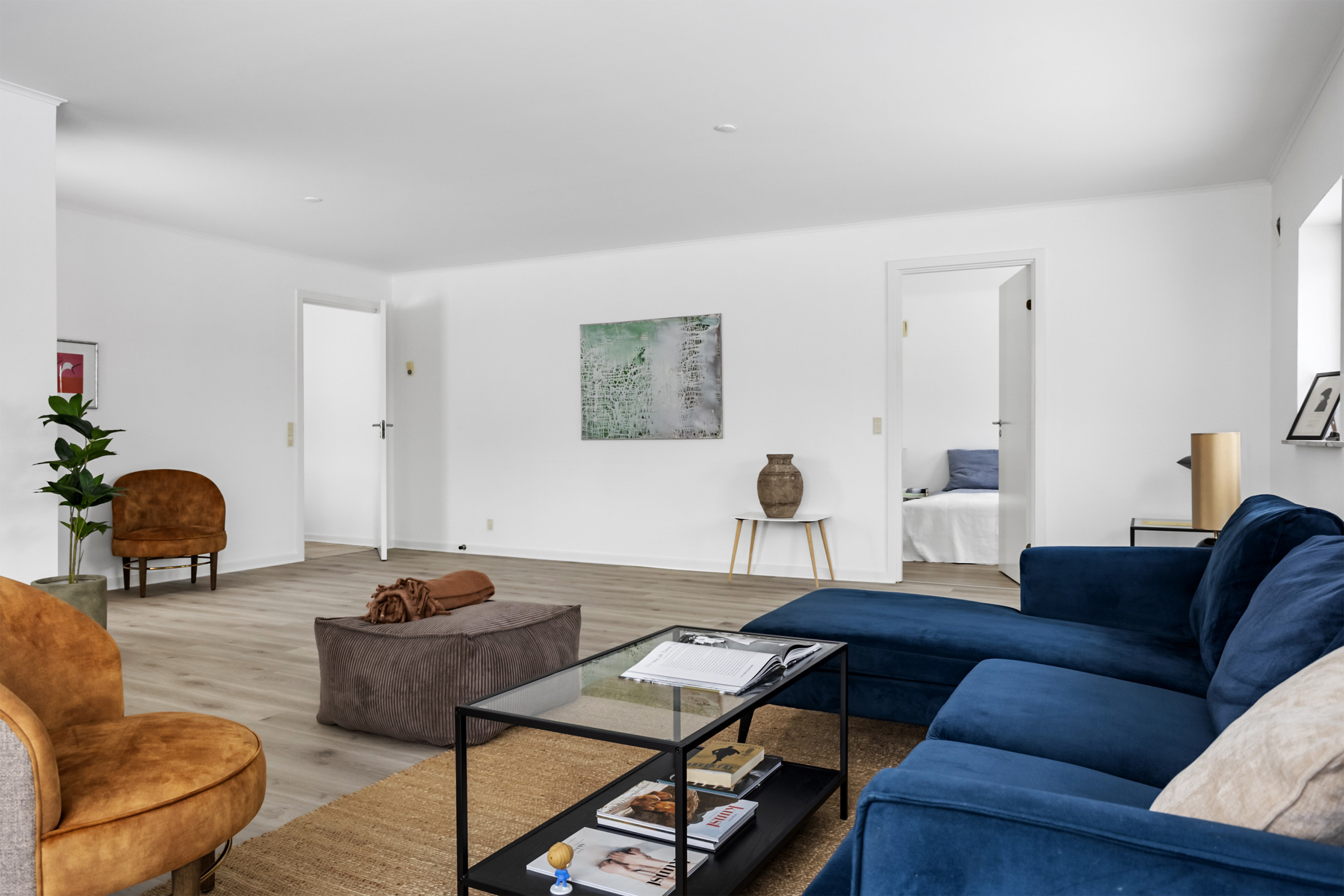 Fremhævet stue billede i fuldskærmstilstand. Billede af Rølkjær 2, 6600 Vejen