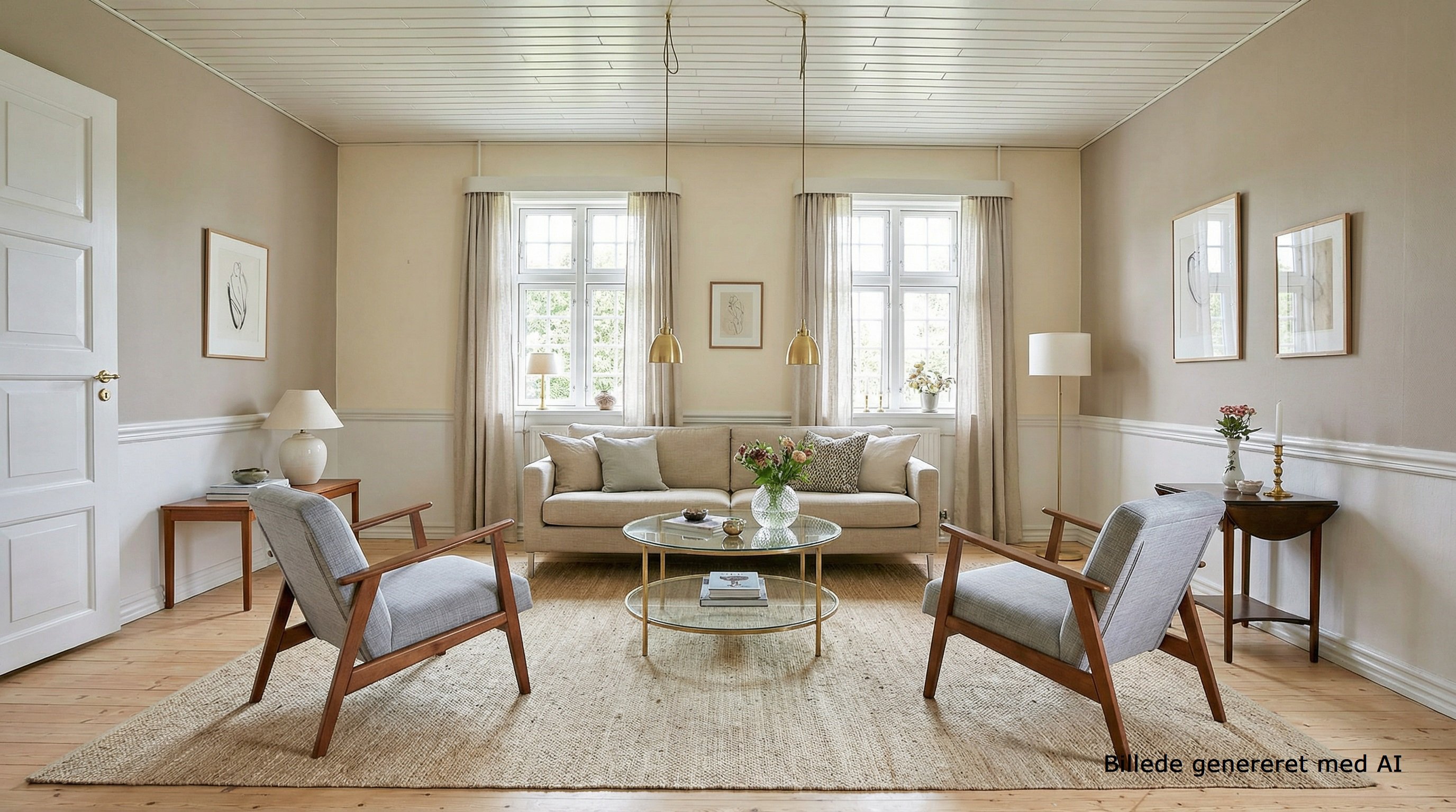 Fremhævet ai billede - stue billede i fuldskærmstilstand. Billede af Ølholm Bygade 49, Ølholm, 7160 Tørring