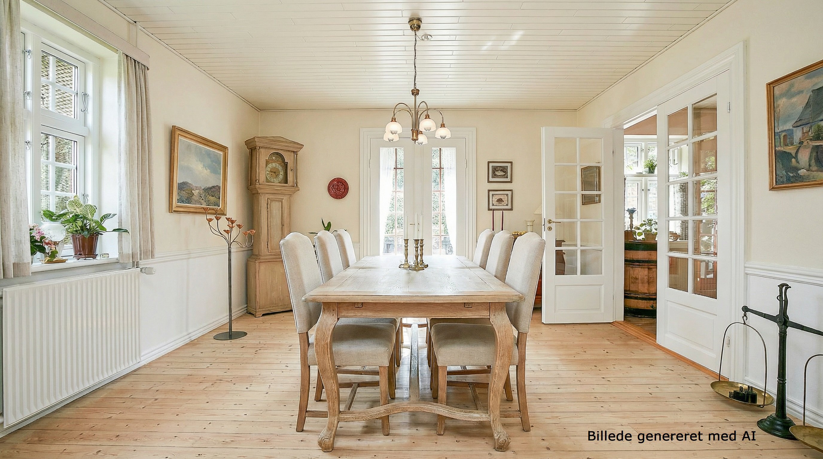 Fremhævet ai billede - spisestue billede i fuldskærmstilstand. Billede af Ølholm Bygade 49, Ølholm, 7160 Tørring