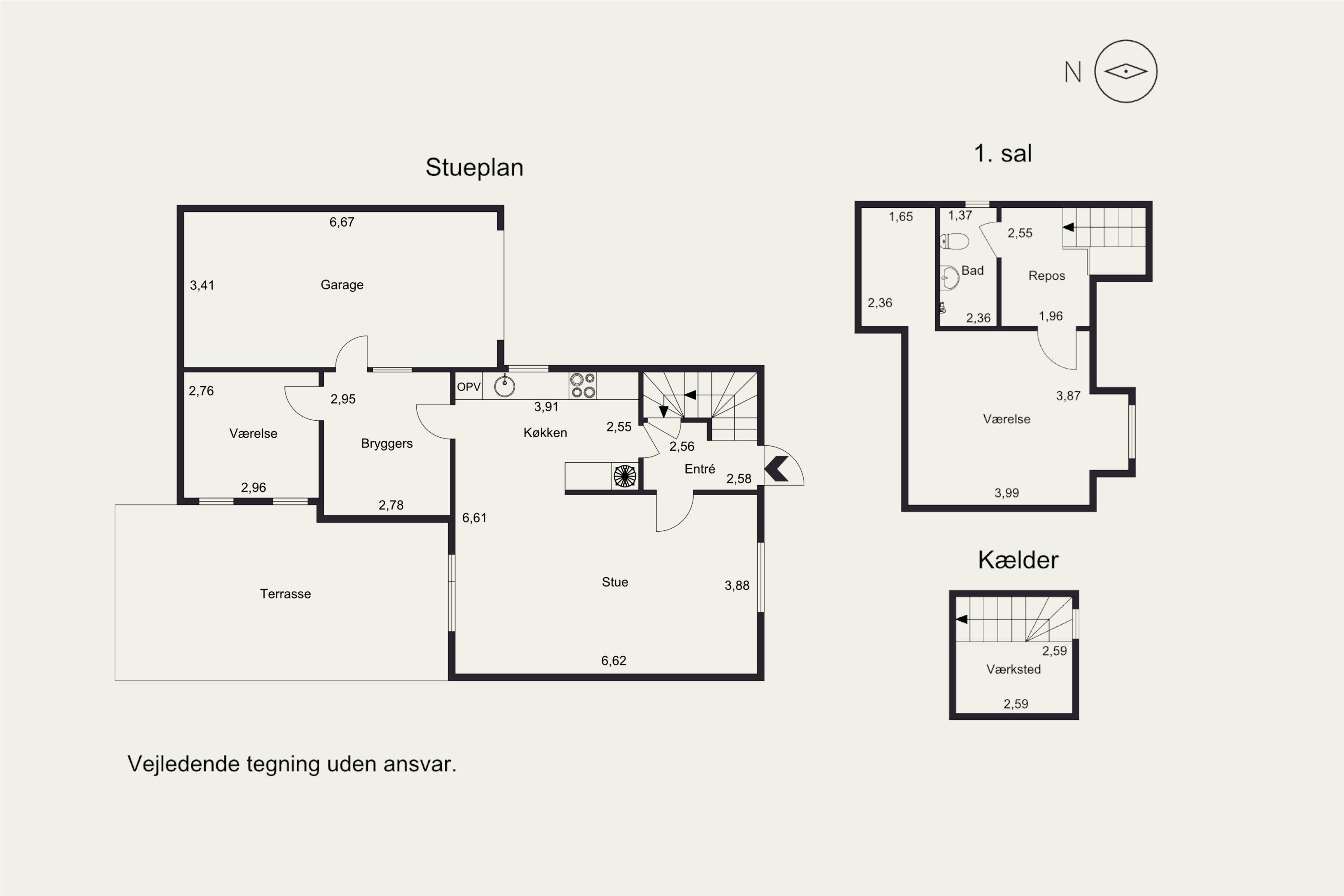 Plantegninger billede af Møllevænget 19, 9870 Sindal
