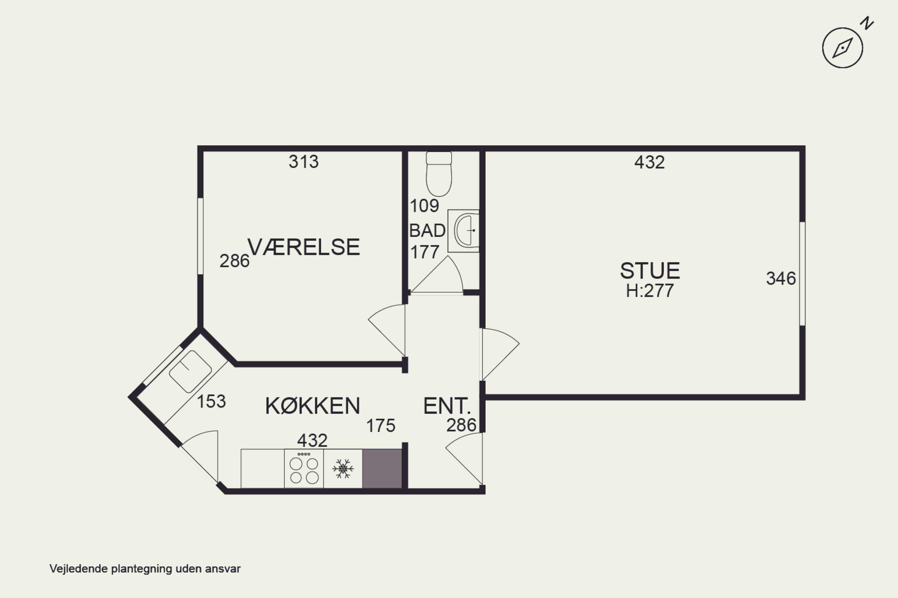 Plantegninger billede af Julius Bloms Gade 31, 1. th., 2200 København N