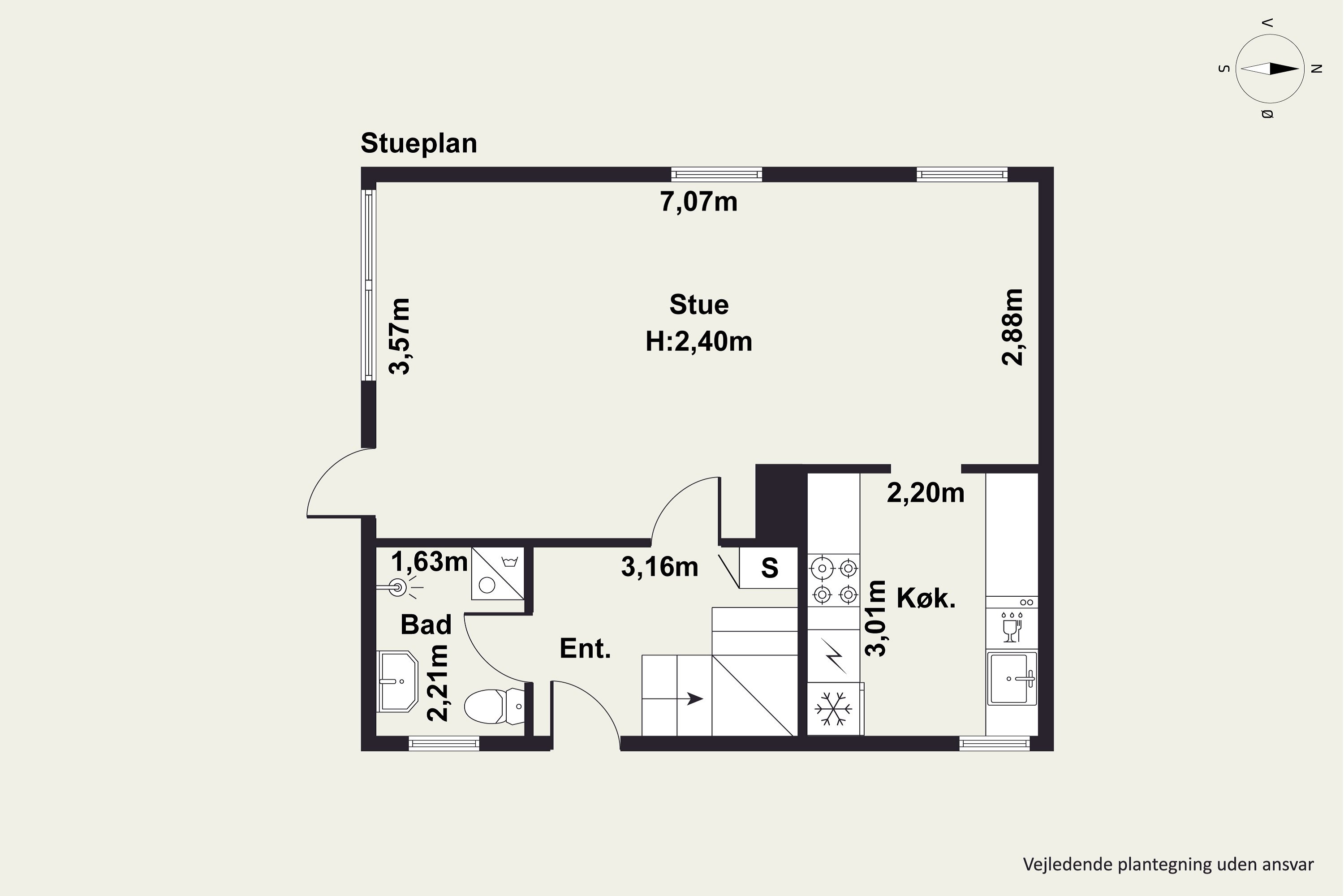 Plantegninger billede af Vigerslevstræde 27B, 2500 Valby