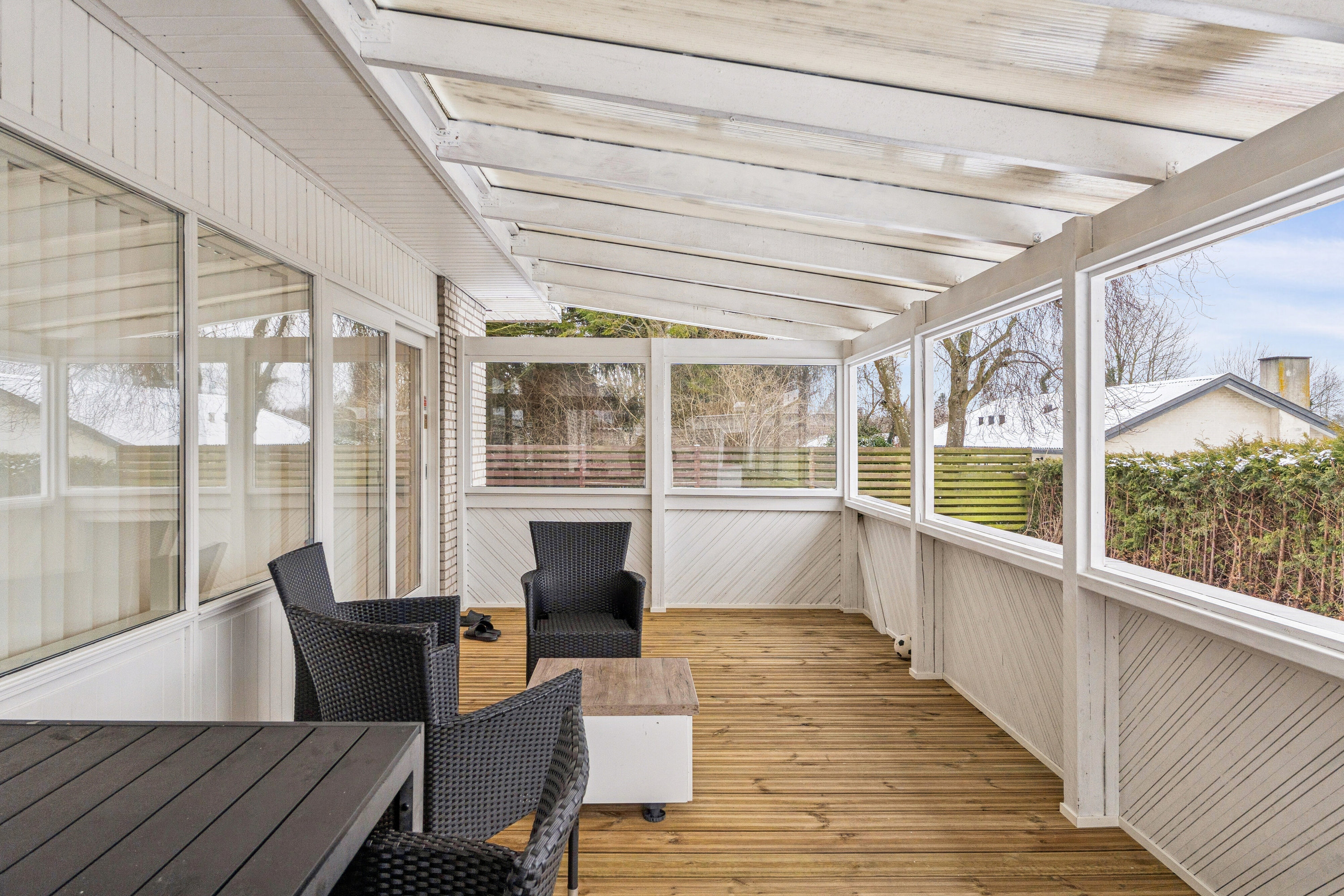 Fremhævet overdækket terrasse billede i fuldskærmstilstand. Billede af Smedevænget 14, Dalby, 4690 Haslev