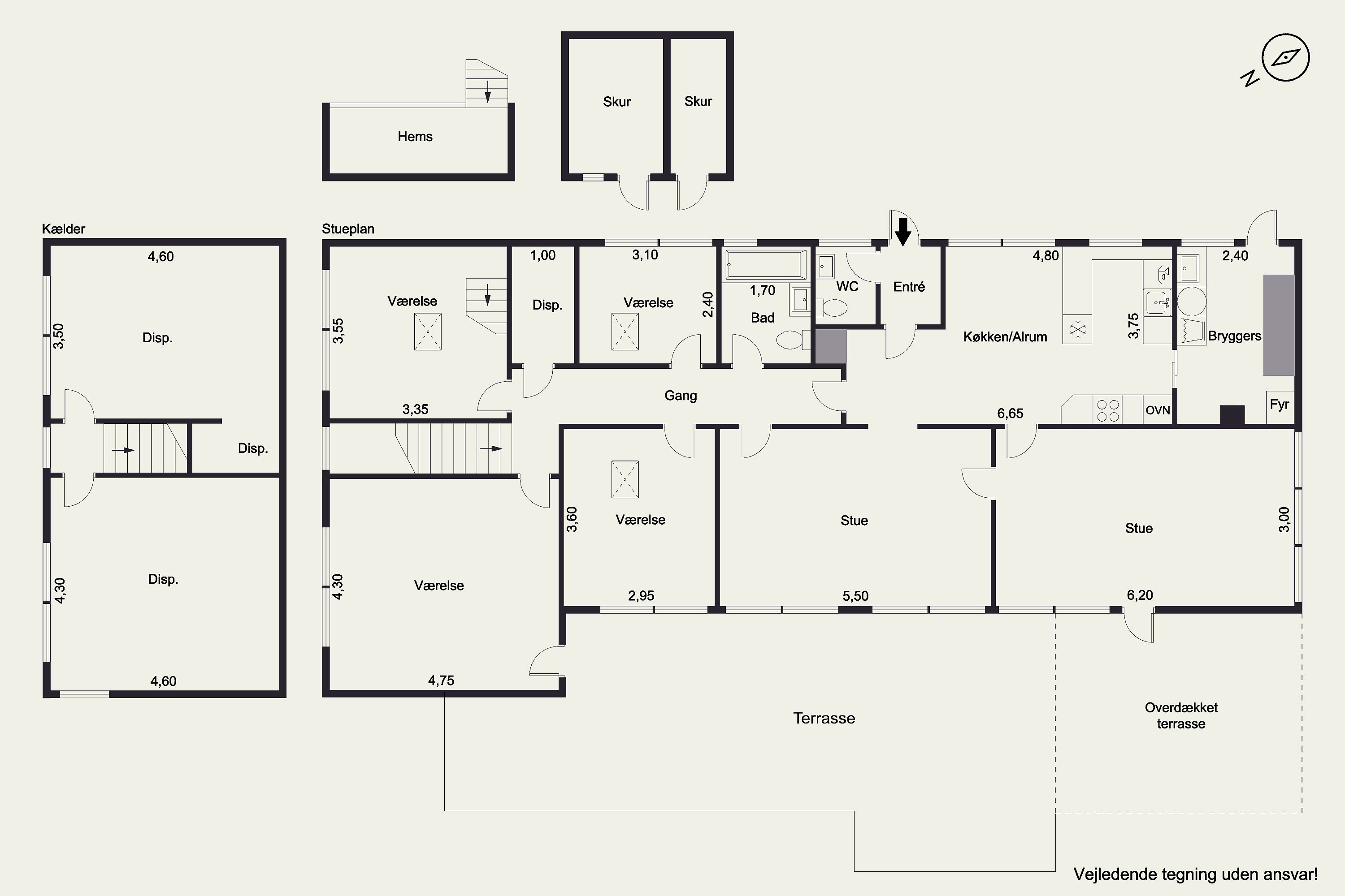 Plantegninger billede af Vibevej 5, 3660 Stenløse