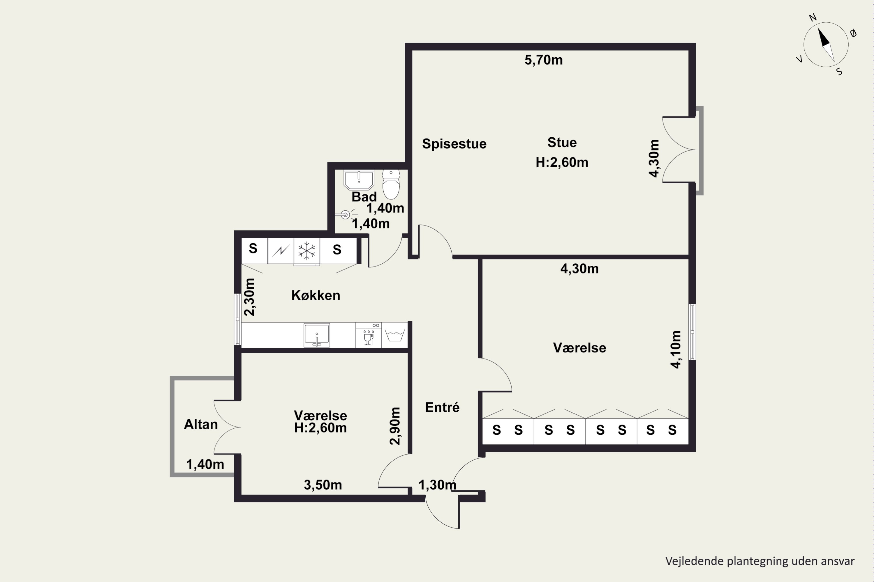 Plantegninger billede af Bellahøjvej 144, 1. th., 2720 Vanløse