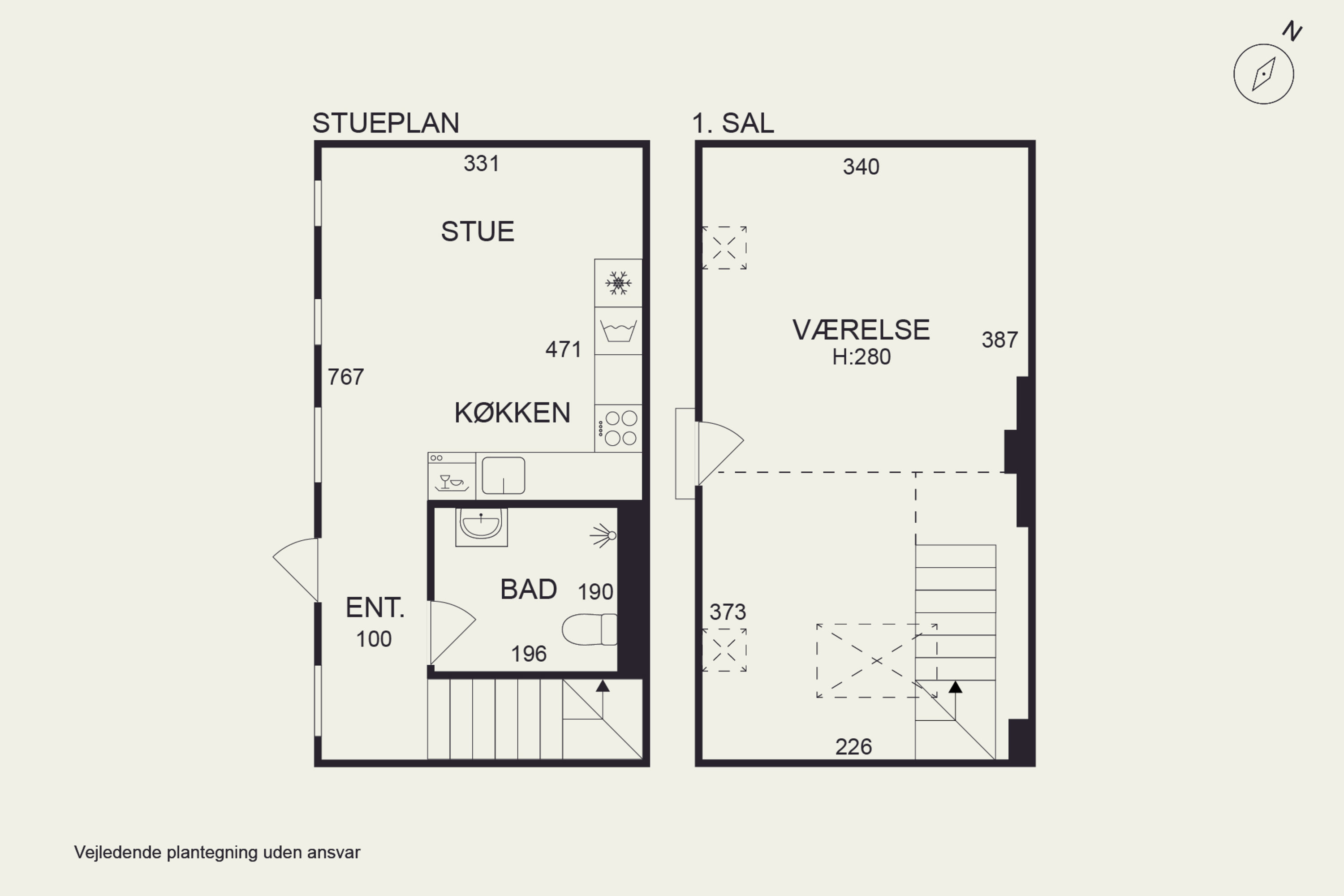 Plantegninger billede af Rådmandsgade 34F, 2200 København N