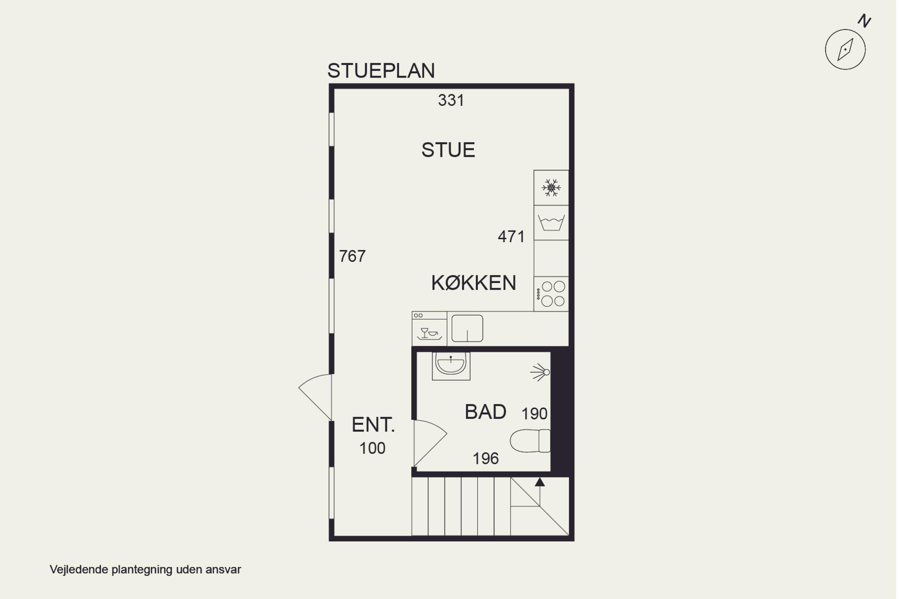 Plantegninger billede af Rådmandsgade 34F, 2200 København N