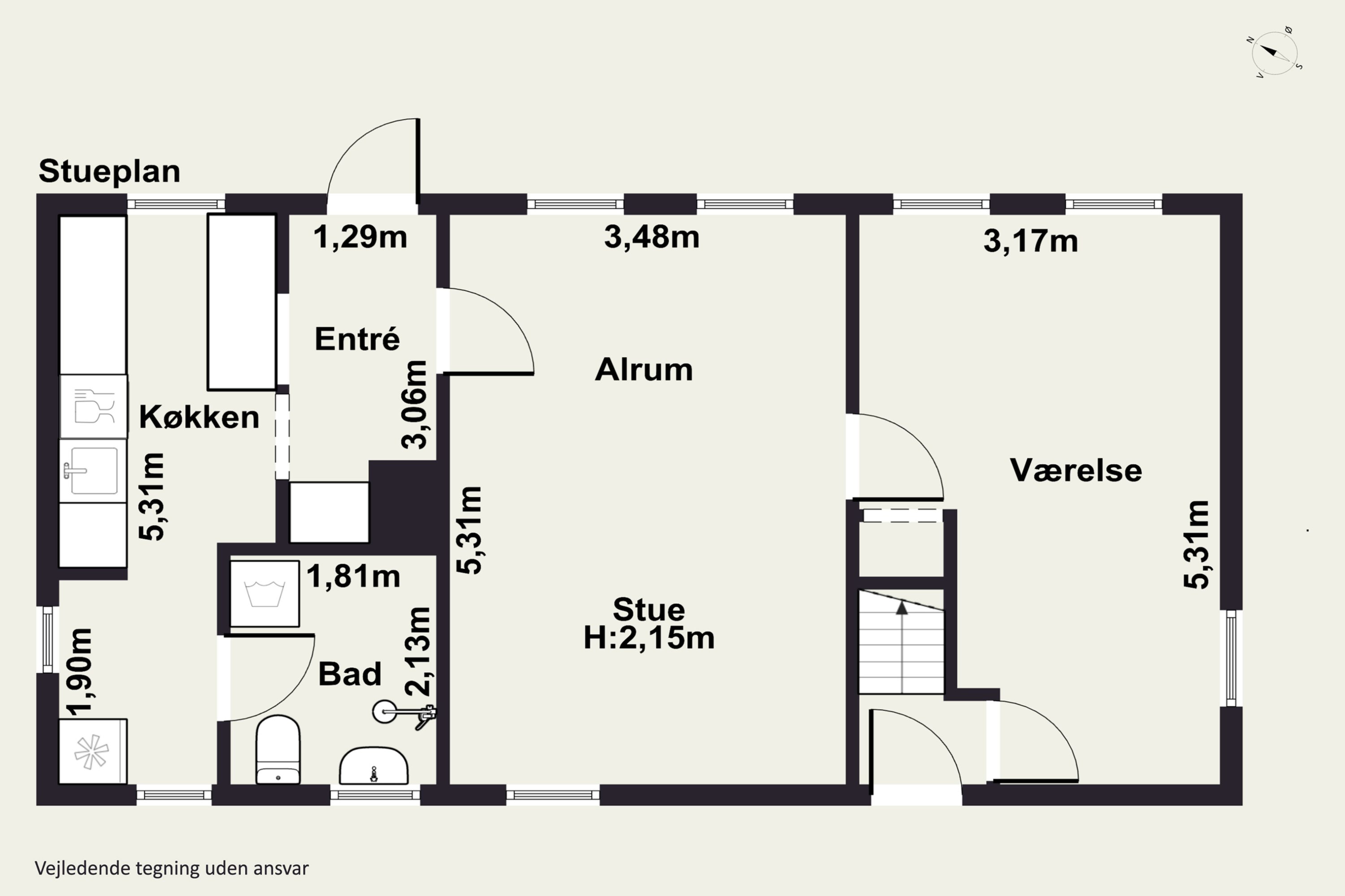 Plantegninger billede af Kallerupvej 133, 4400 Kalundborg