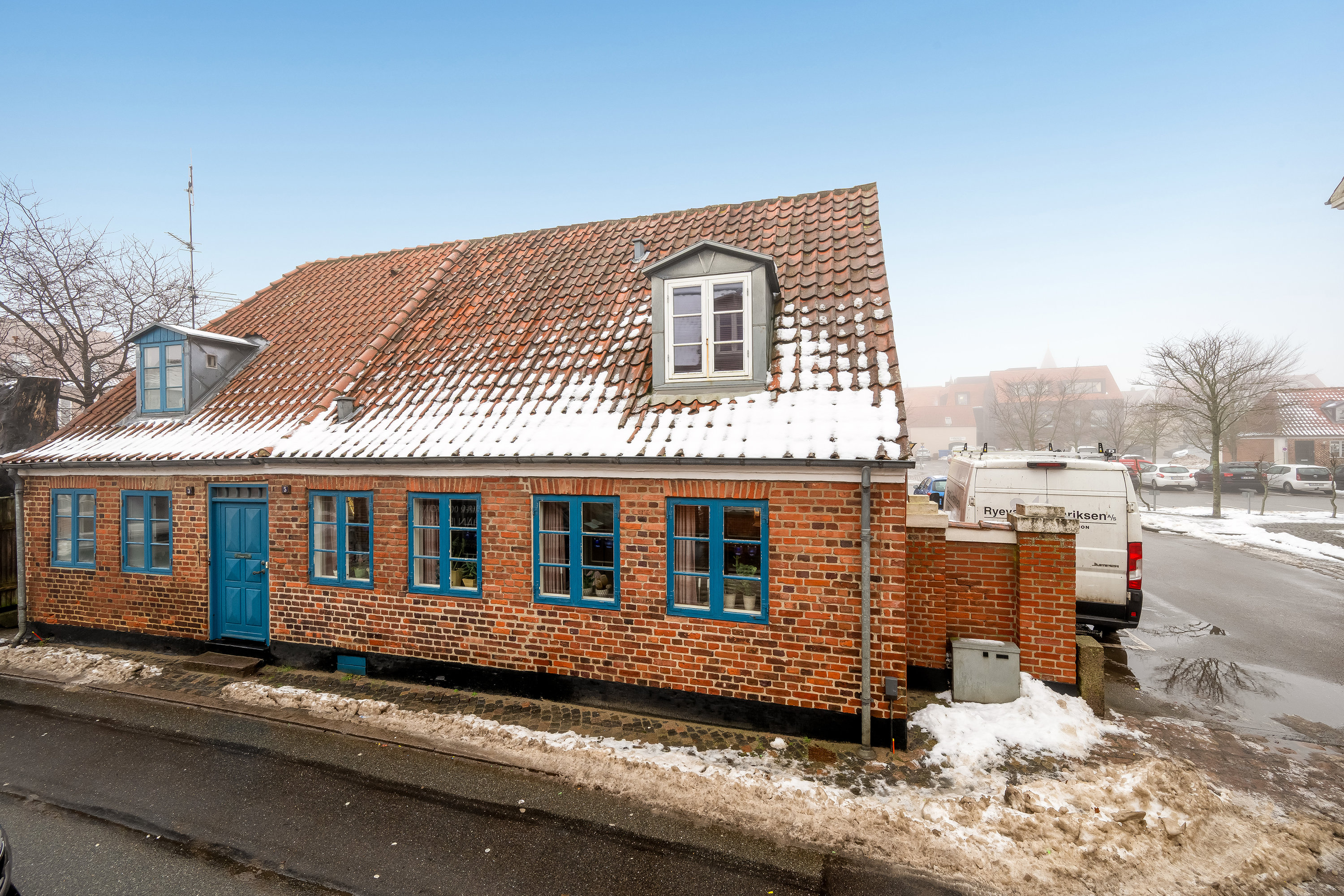 Villa: Facade på Østergade 5, 6950 Ringkøbing