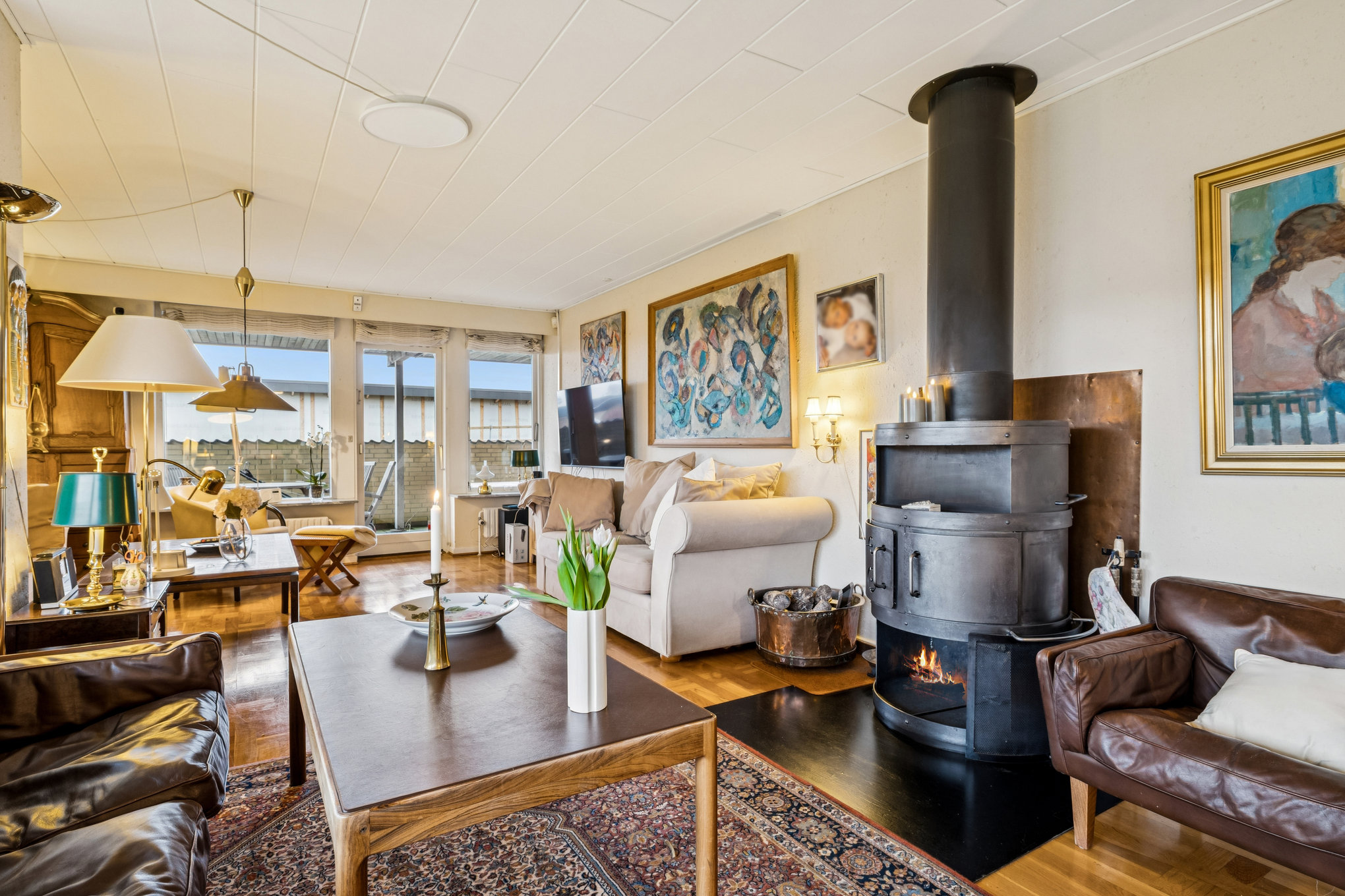 Fremhævet stue billede i fuldskærmstilstand. Billede af Gazellevej 7, 8960 Randers SØ