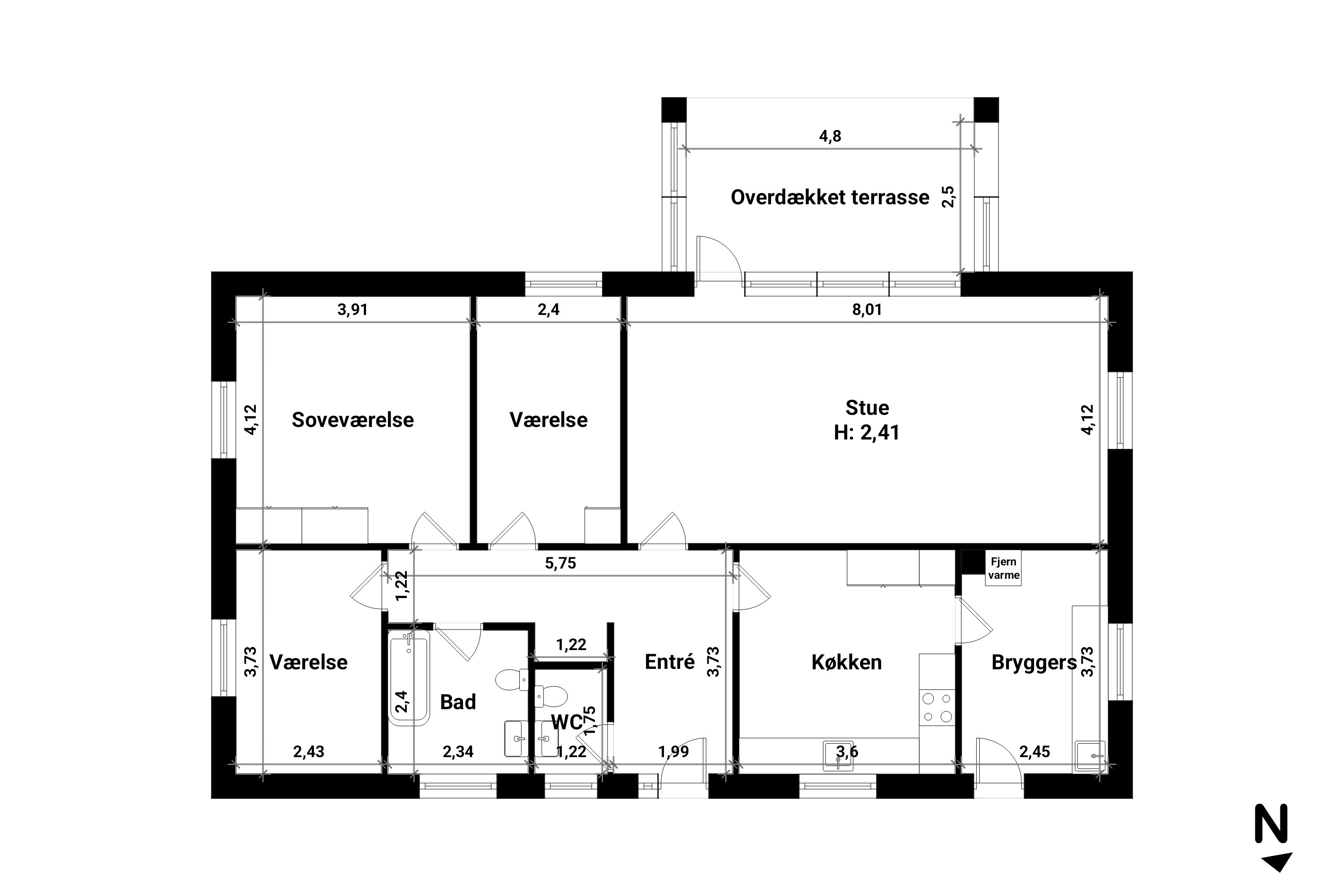 Plantegninger billede af Baldersvej 6, 4873 Væggerløse