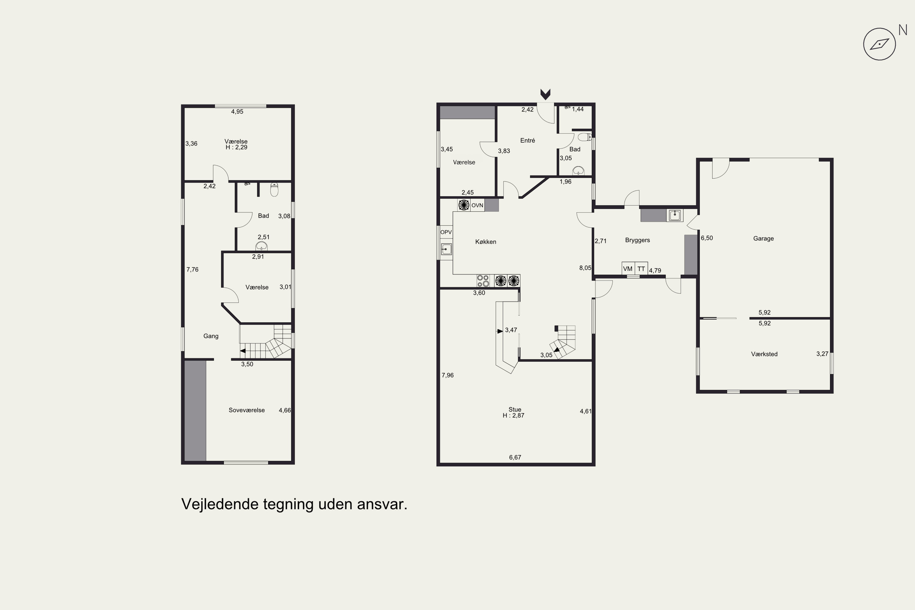 Plantegninger billede af Tværvej 4, 8783 Hornsyld