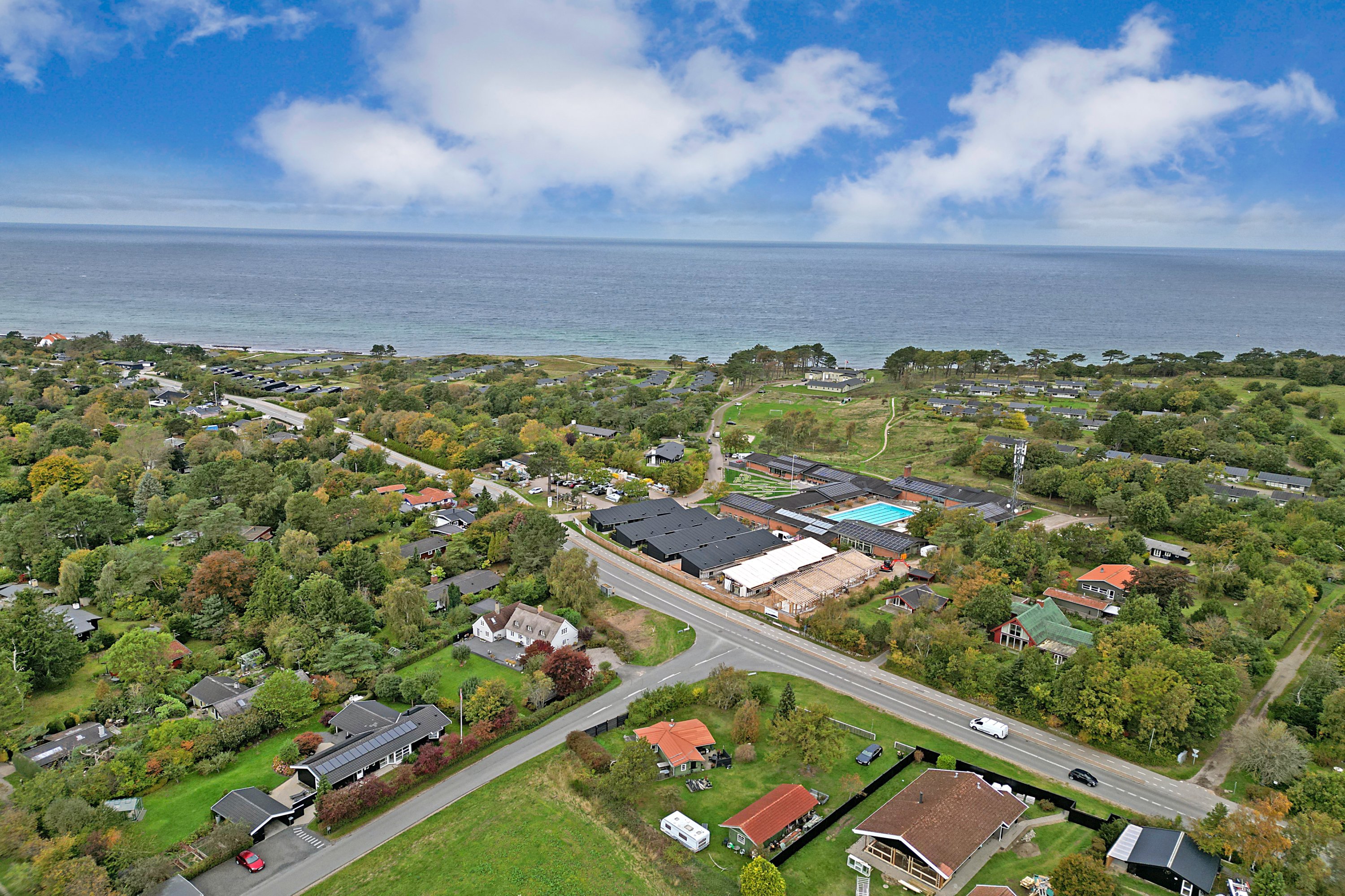 Fremhævet luftfoto billede i fuldskærmstilstand. Billede af Feriebyen 20, 3250 Gilleleje