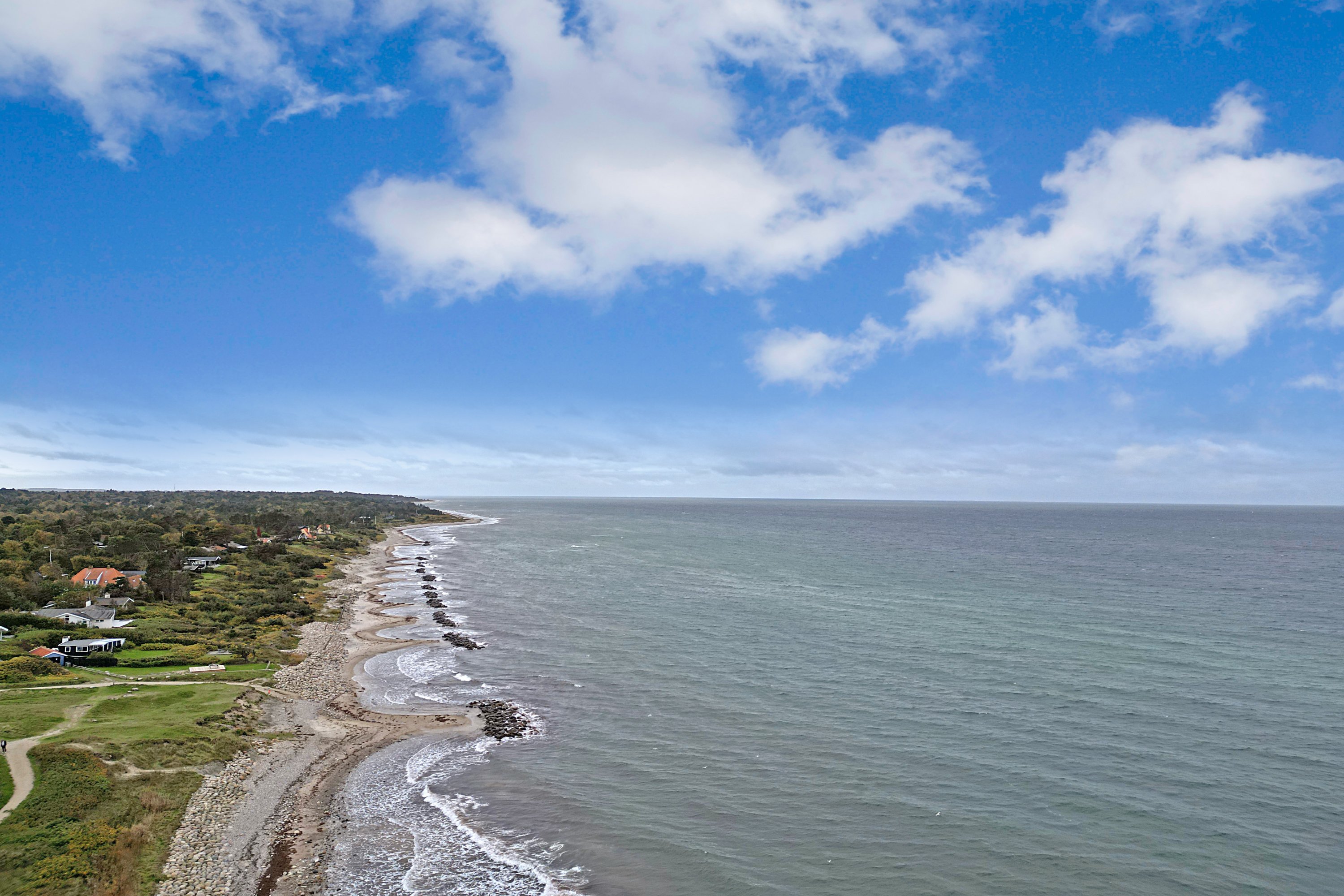 Fremhævet luftfoto billede i fuldskærmstilstand. Billede af Feriebyen 20, 3250 Gilleleje