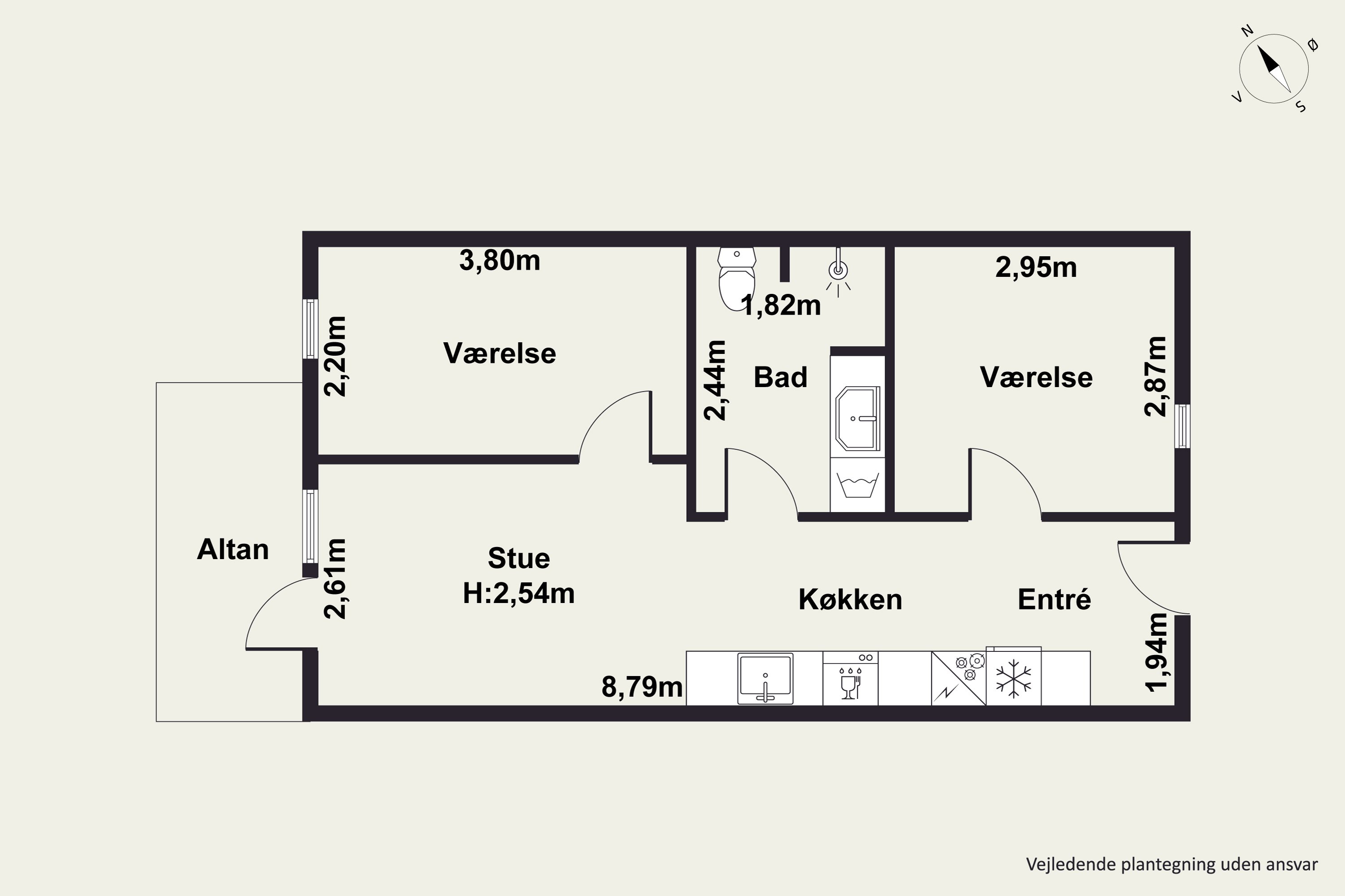 Plantegninger billede af Valdemarsgade 11, 1. 2., 8000 Aarhus C