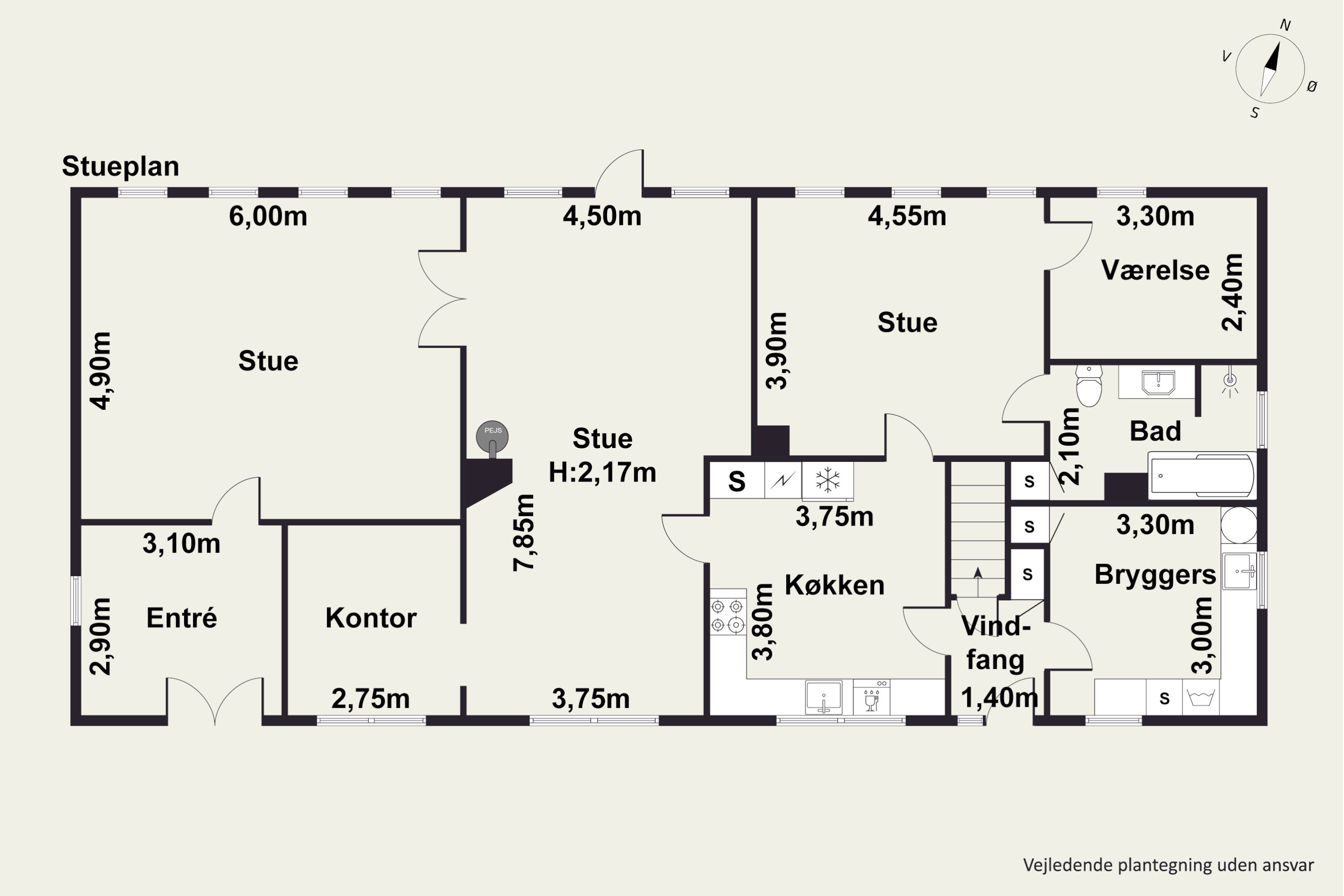 Plantegninger billede af Nyrupvej 32, 9240 Nibe