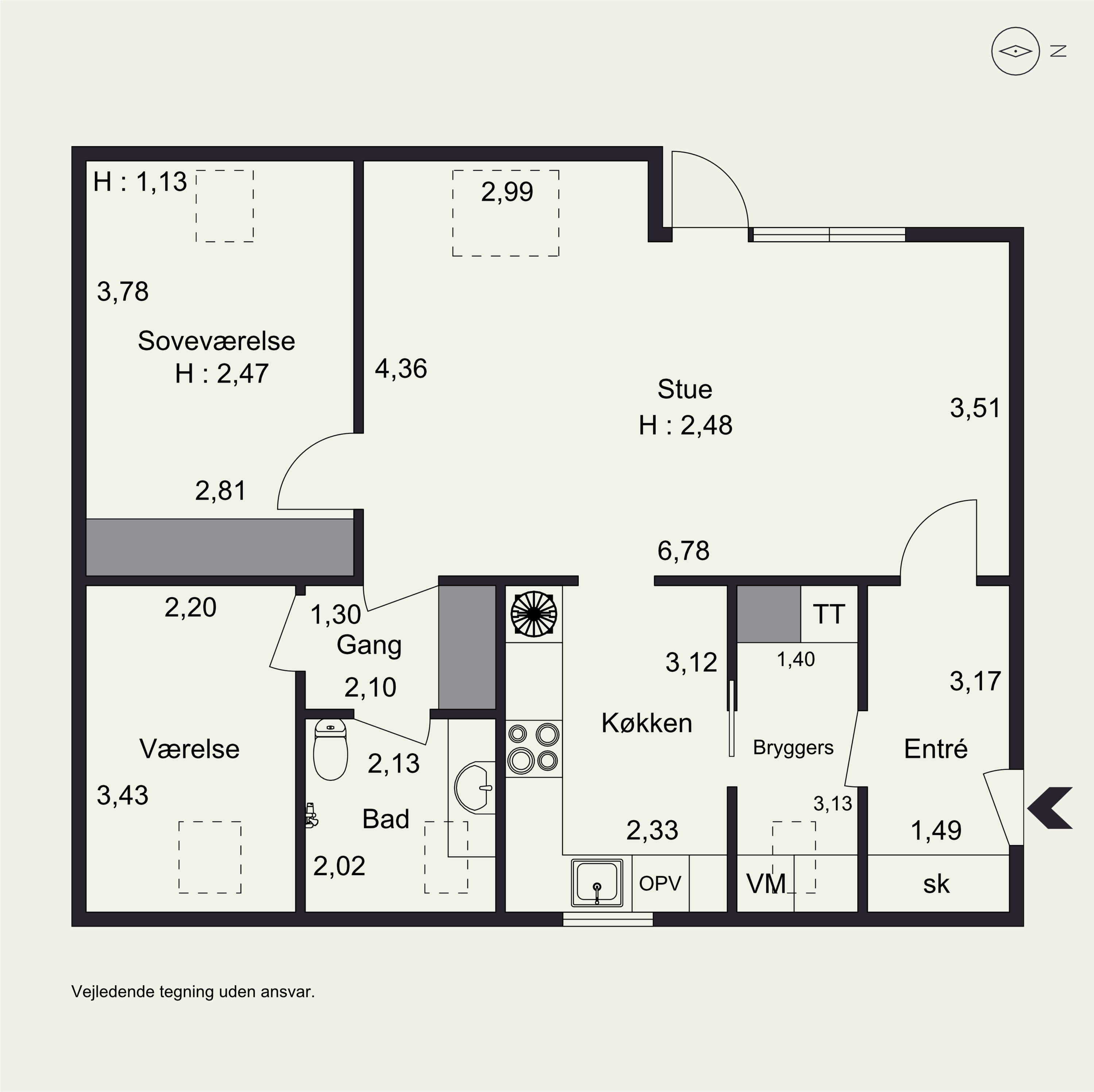 Plantegninger billede af Storegade 11, 2. tv., 6800 Varde