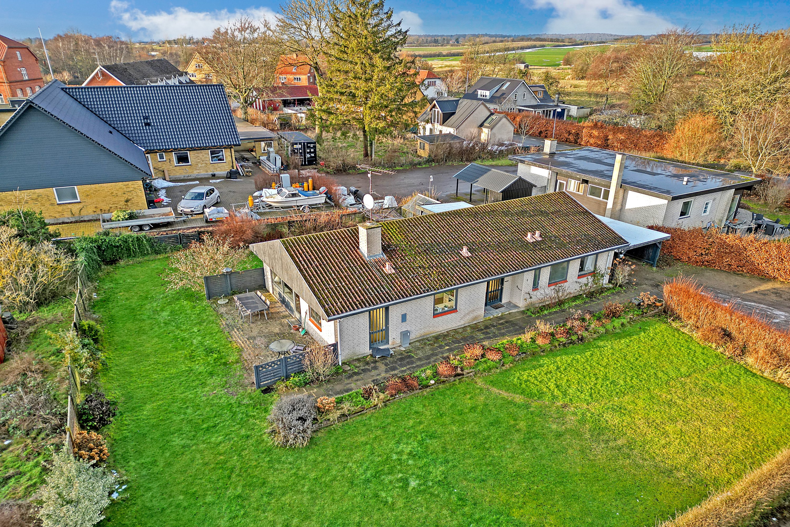 Fremhævet luftfoto billede i fuldskærmstilstand. Billede af Glostrupvej 1, Egebjerg, 4500 Nykøbing Sj