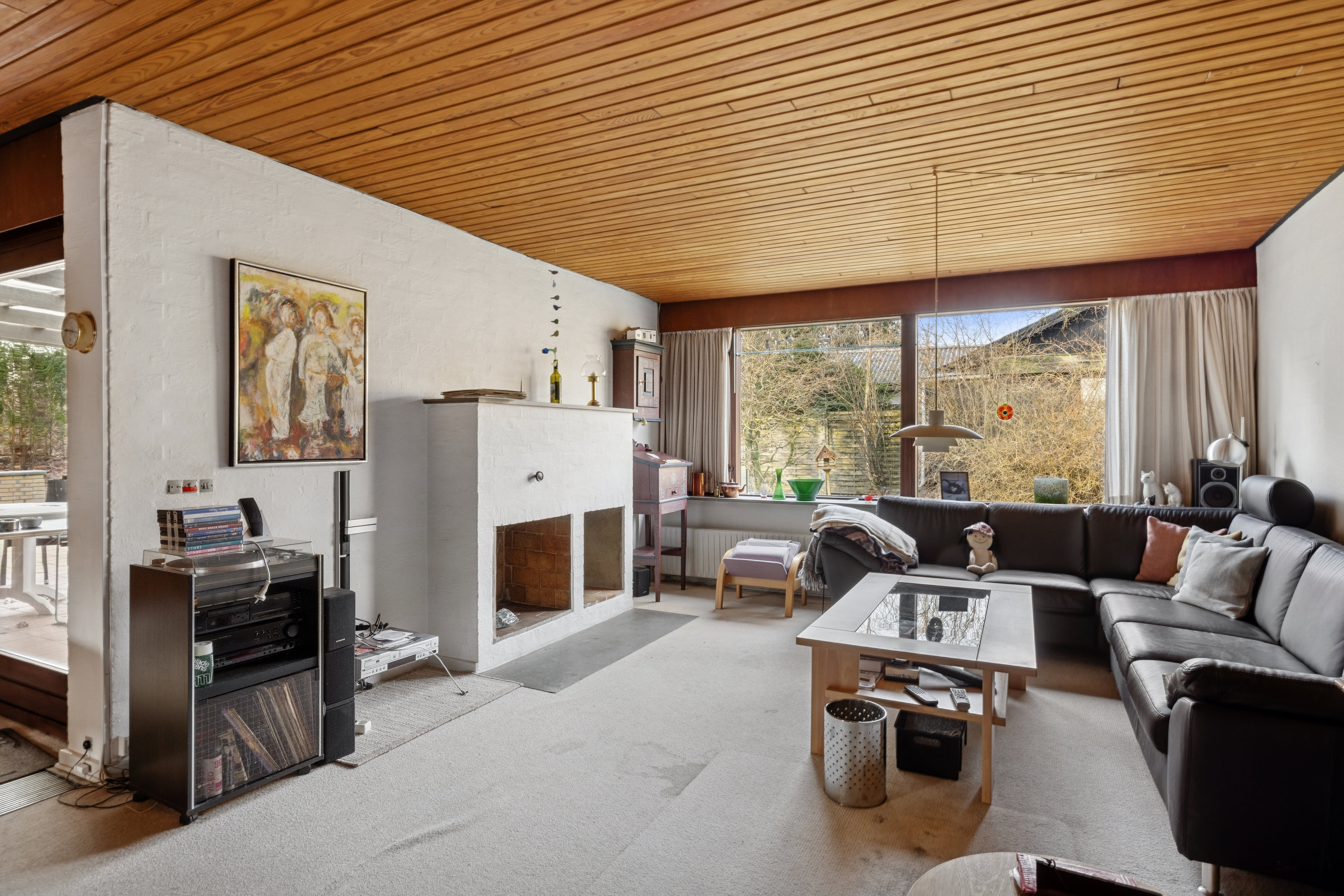 Fremhævet stue billede i fuldskærmstilstand. Billede af Fyrrestien 13, Birgittelyst, 8800 Viborg