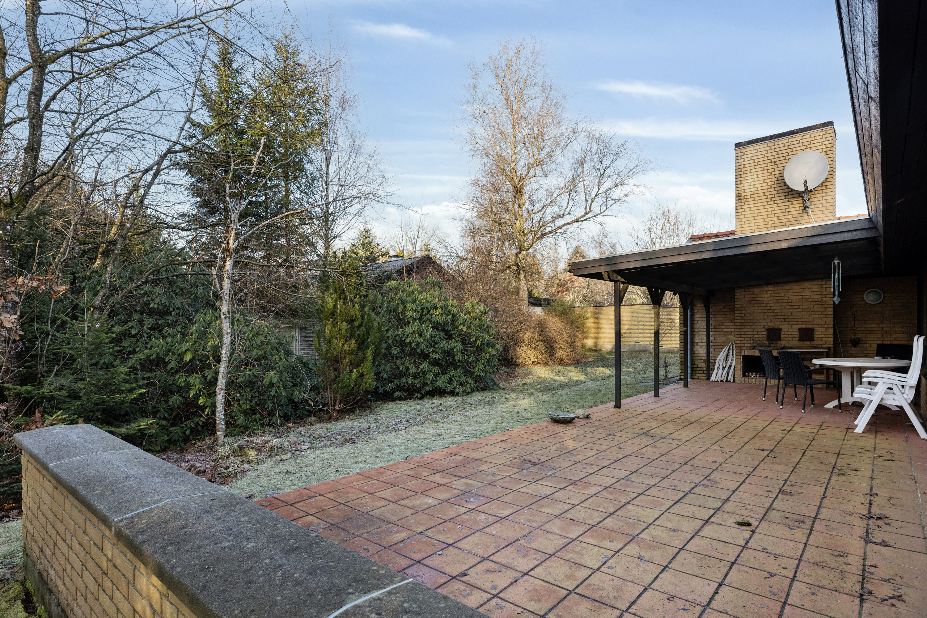 Fremhævet terrasse billede i fuldskærmstilstand. Billede af Fyrrestien 13, Birgittelyst, 8800 Viborg