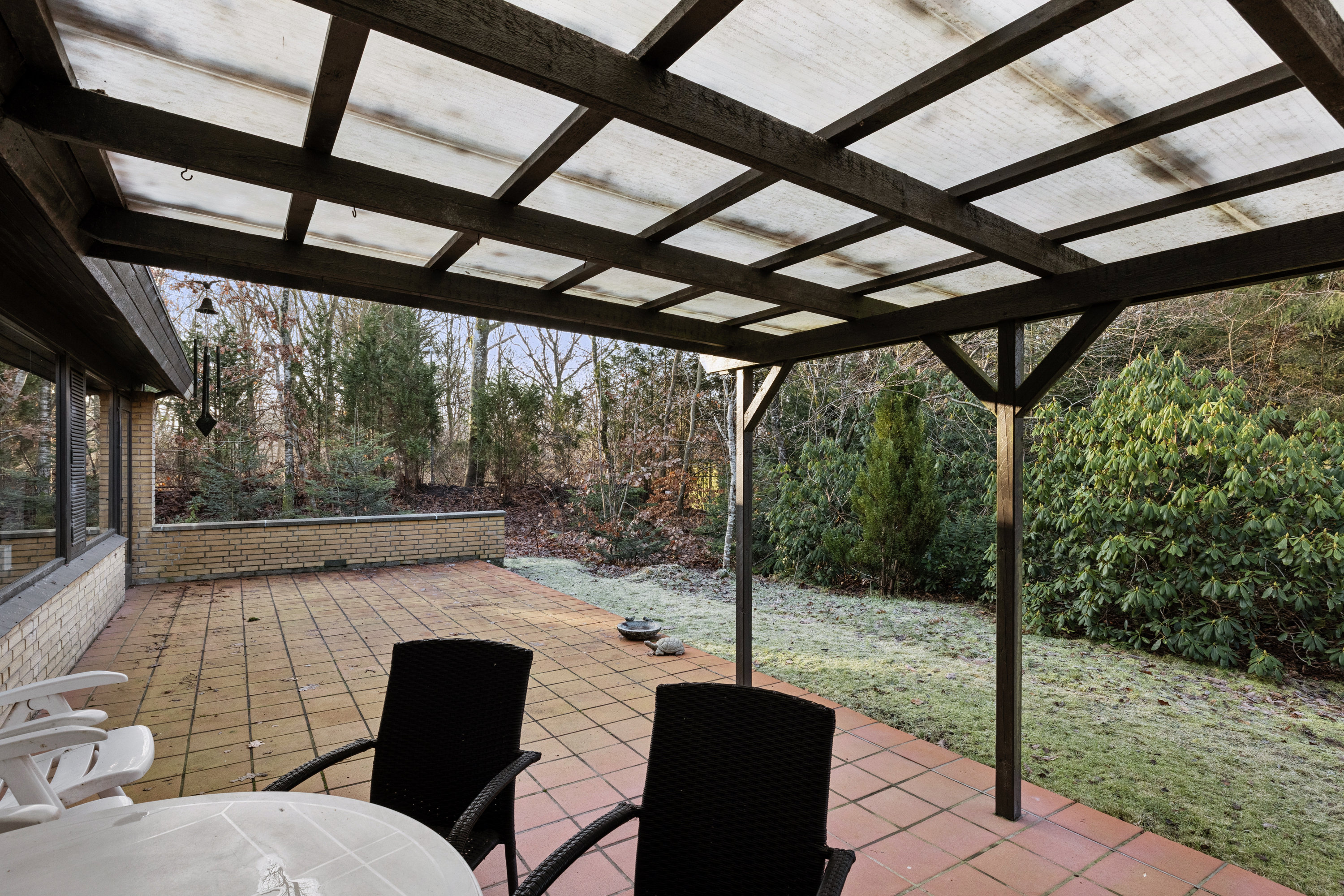 Fremhævet terrasse billede i fuldskærmstilstand. Billede af Fyrrestien 13, Birgittelyst, 8800 Viborg