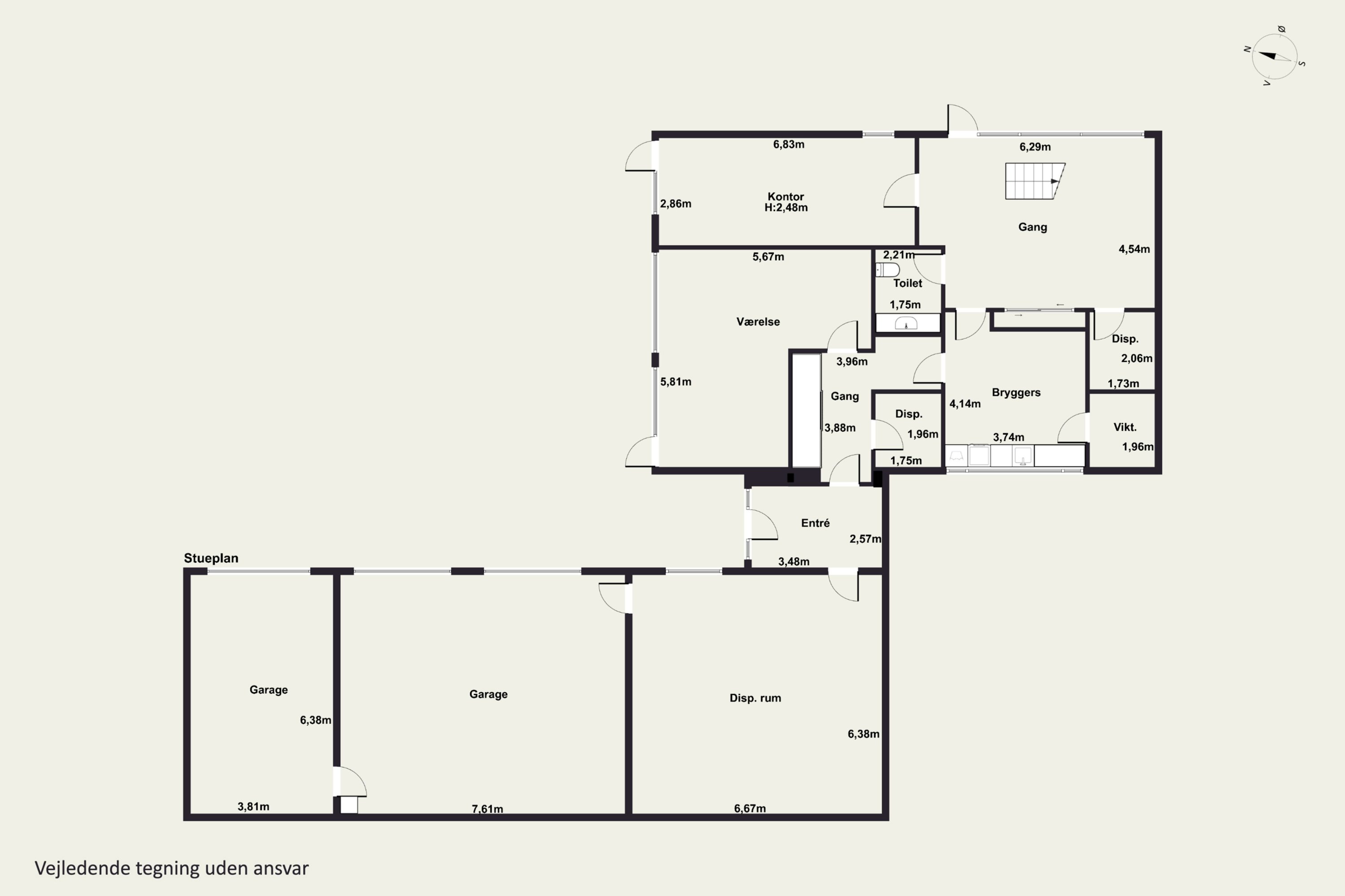 Plantegninger billede af Bakkegårdsvej 3, Kollund, 6340 Kruså