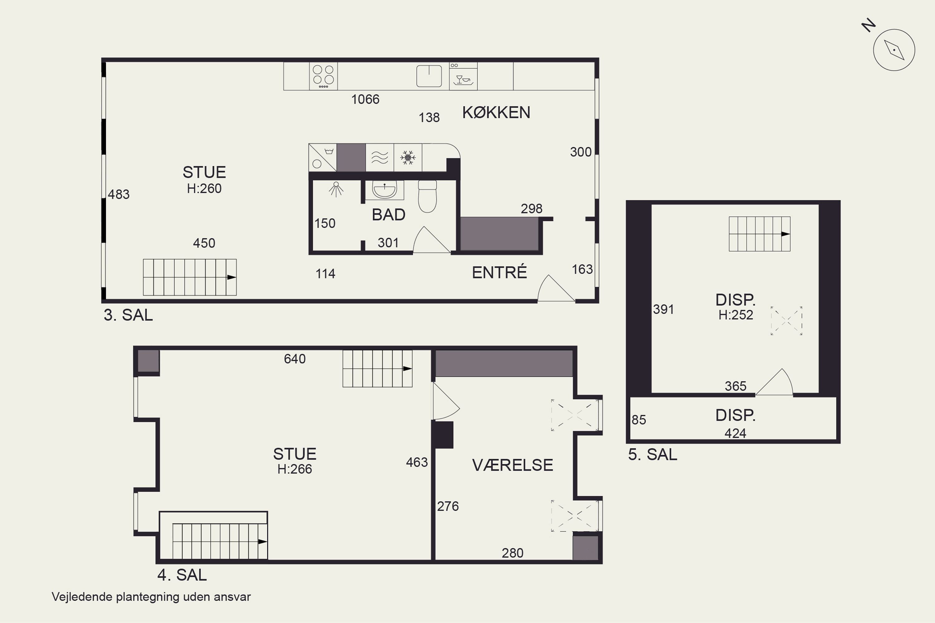 Plantegninger billede af Åbenrå 10, 3. 12., 1124 København K