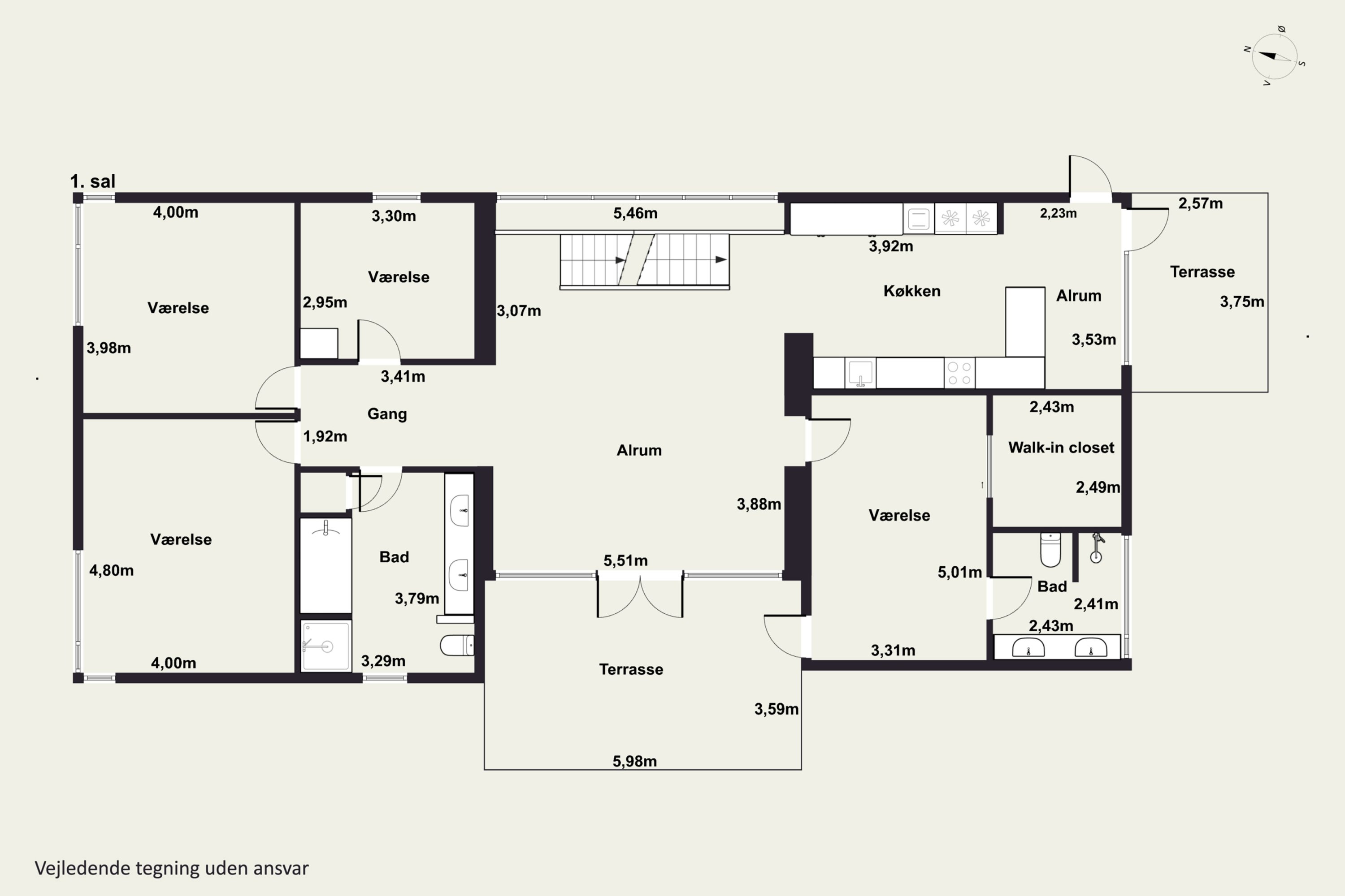 Plantegninger billede af Bakkegårdsvej 3, Kollund, 6340 Kruså