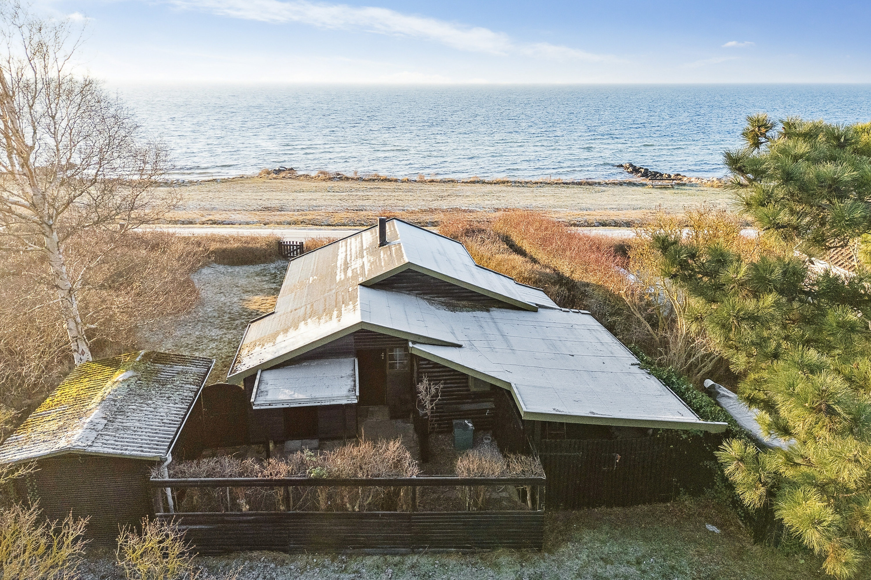 Fritidshus: Luftfoto på Gammel Strandvej 115, Bisserup, 4243 Rude