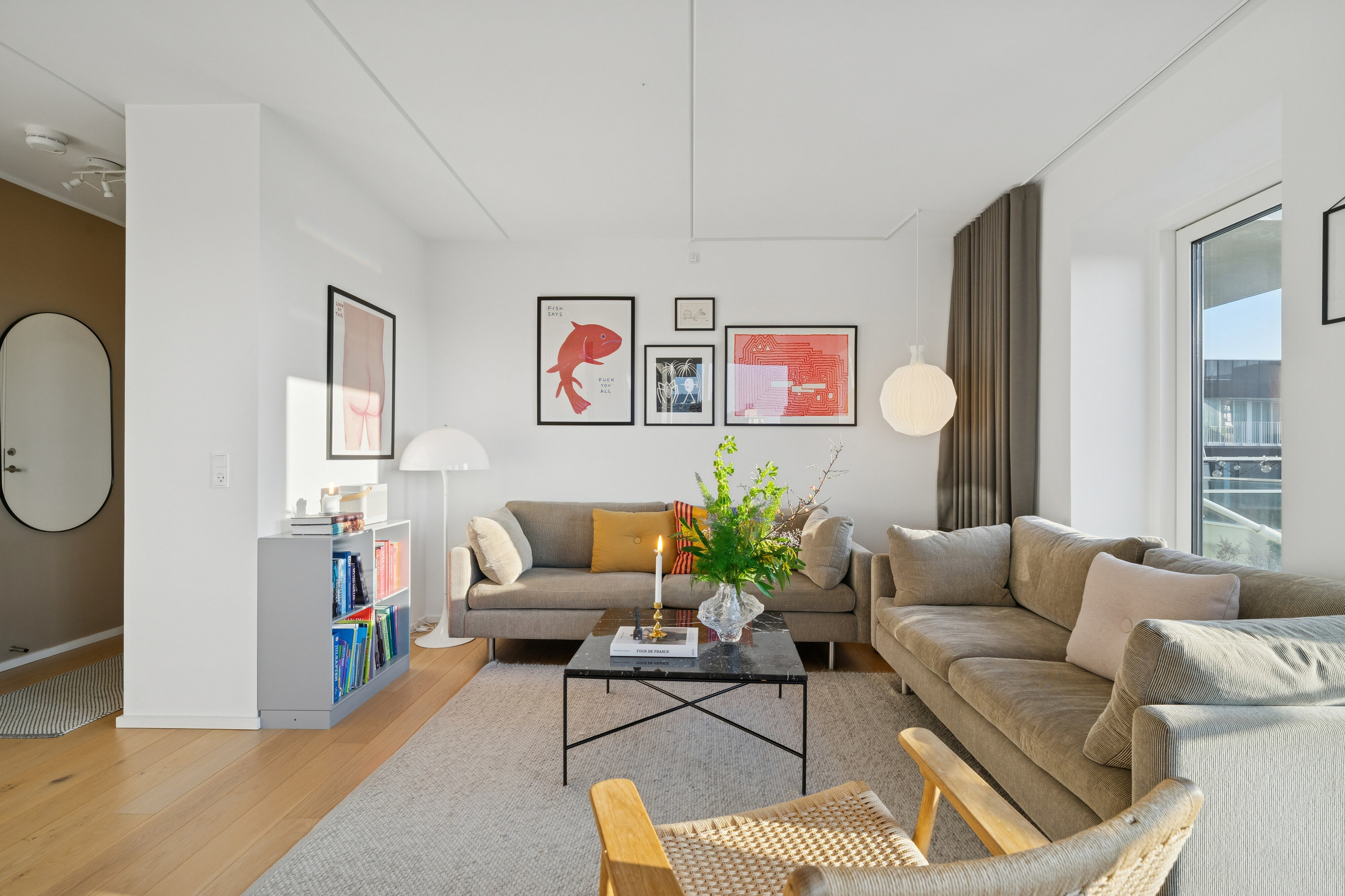 Fremhævet stue billede i fuldskærmstilstand. Billede af Islands Brygge 38D, 6. th., 2300 København S